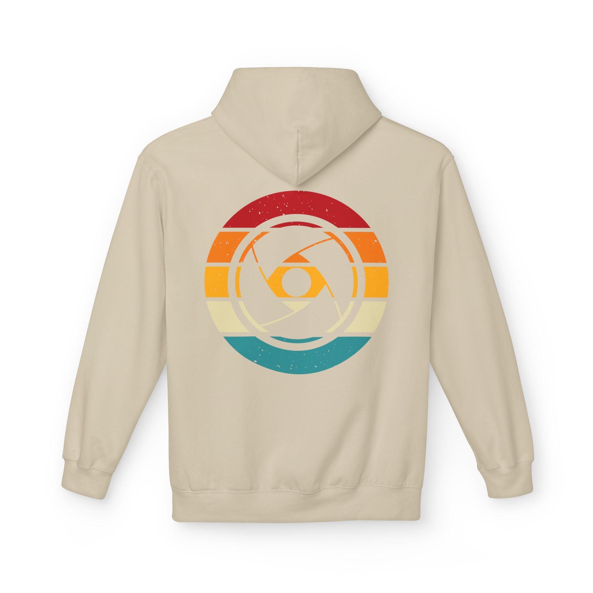 Cozy Photographer's Hoodie with Retro Aperture Design for Creative Souls