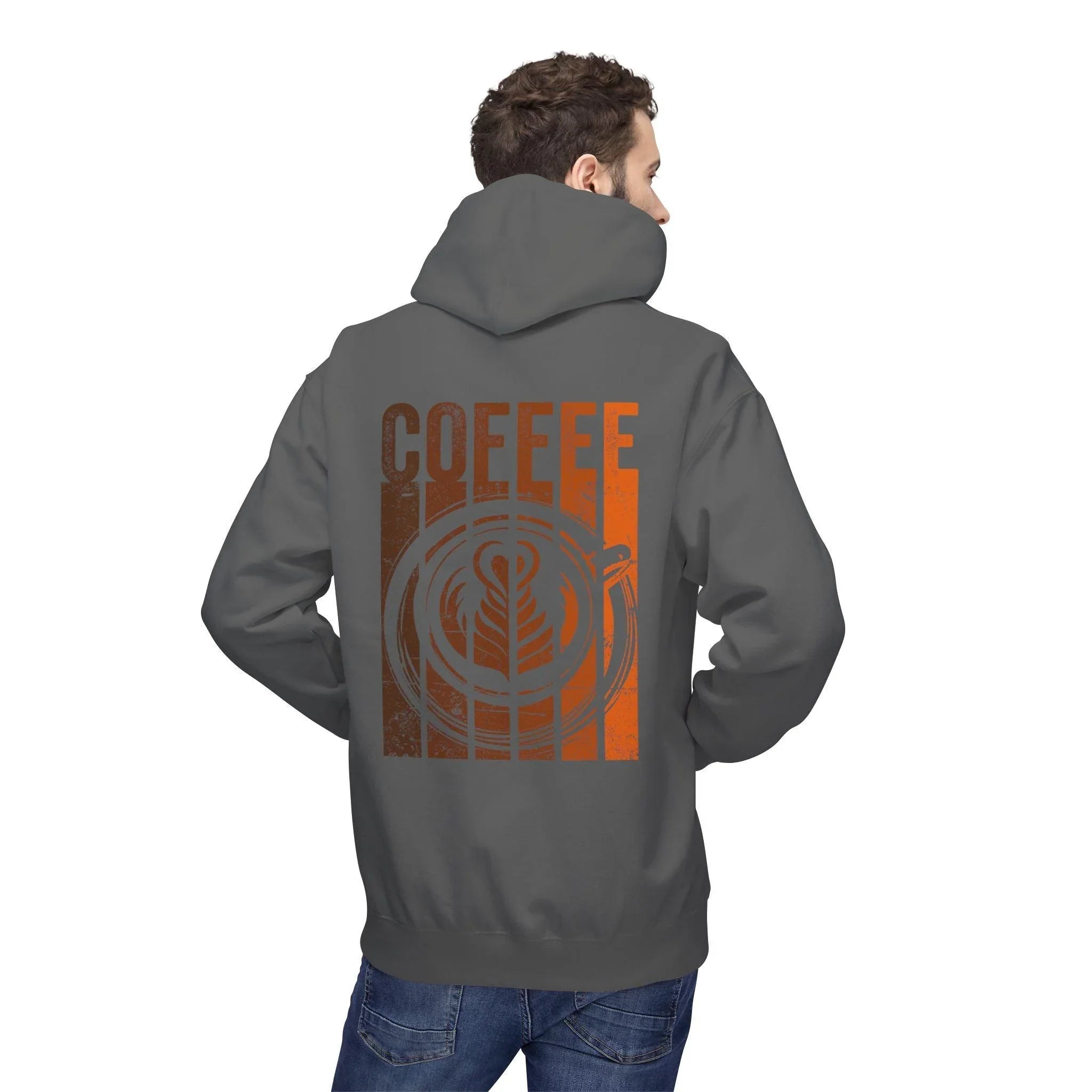 Chic Designer Coffee Fleece Pullover Hoodie for Ultimate Comfort