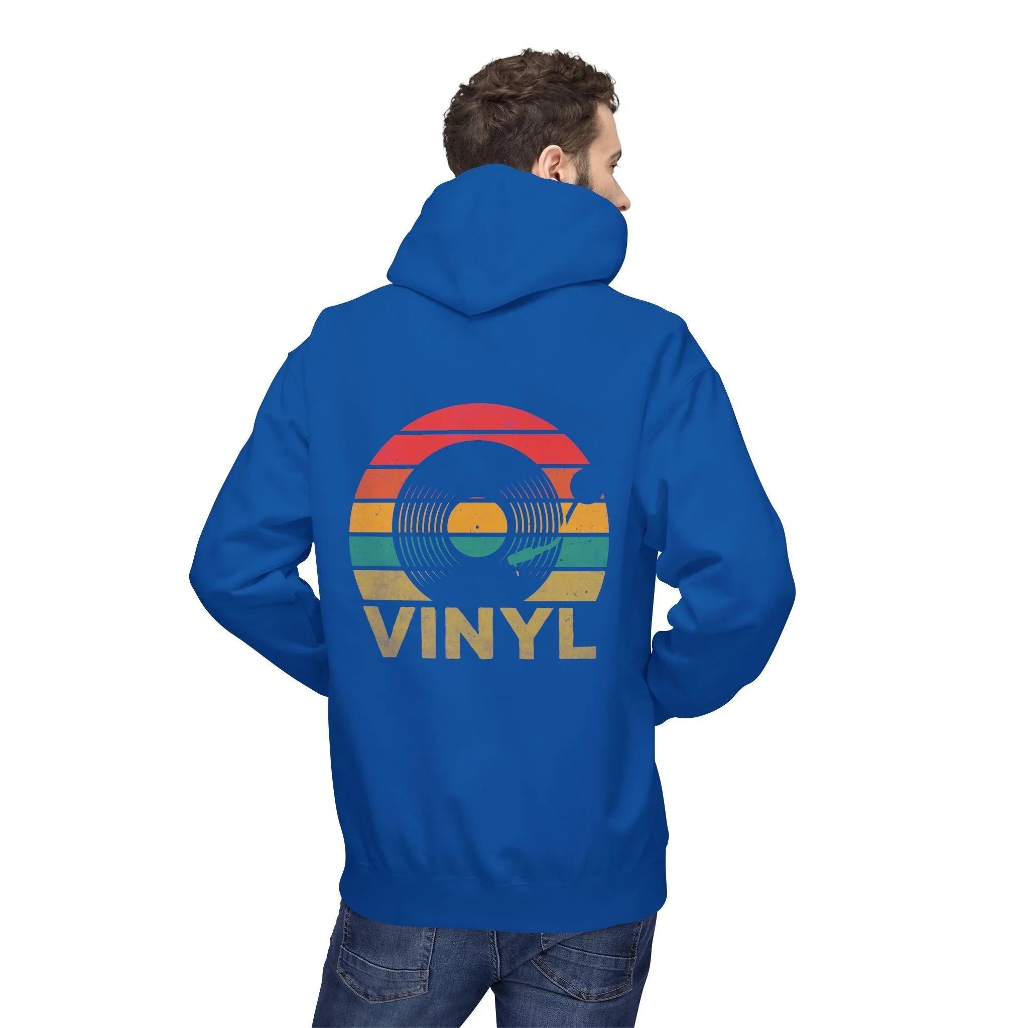 Cozy Vintage Music Vinyl Fleece Hoodie for Ultimate Style and Comfort