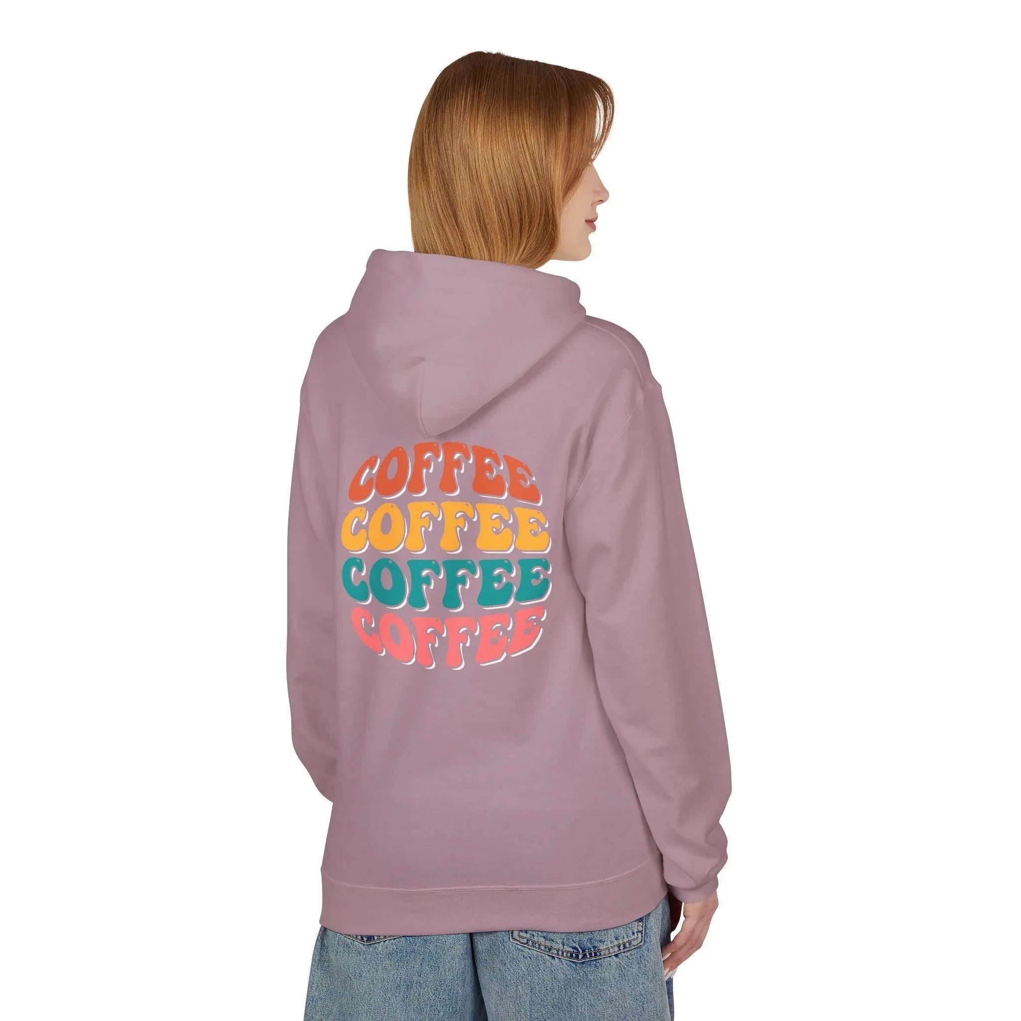 Cozy Chic Groovy Coffee Fleece Hoodie for Ultimate Comfort