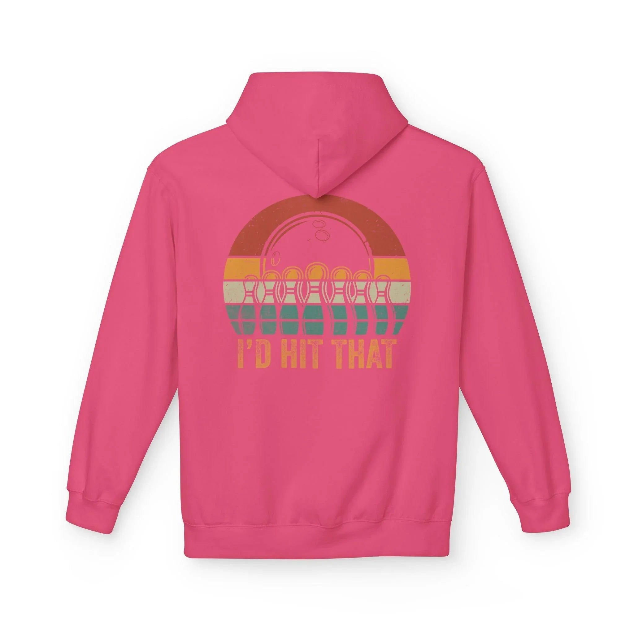 "I'd Hit That" Retro Bowling Cozy Fleece Hoodie for Ultimate Comfort