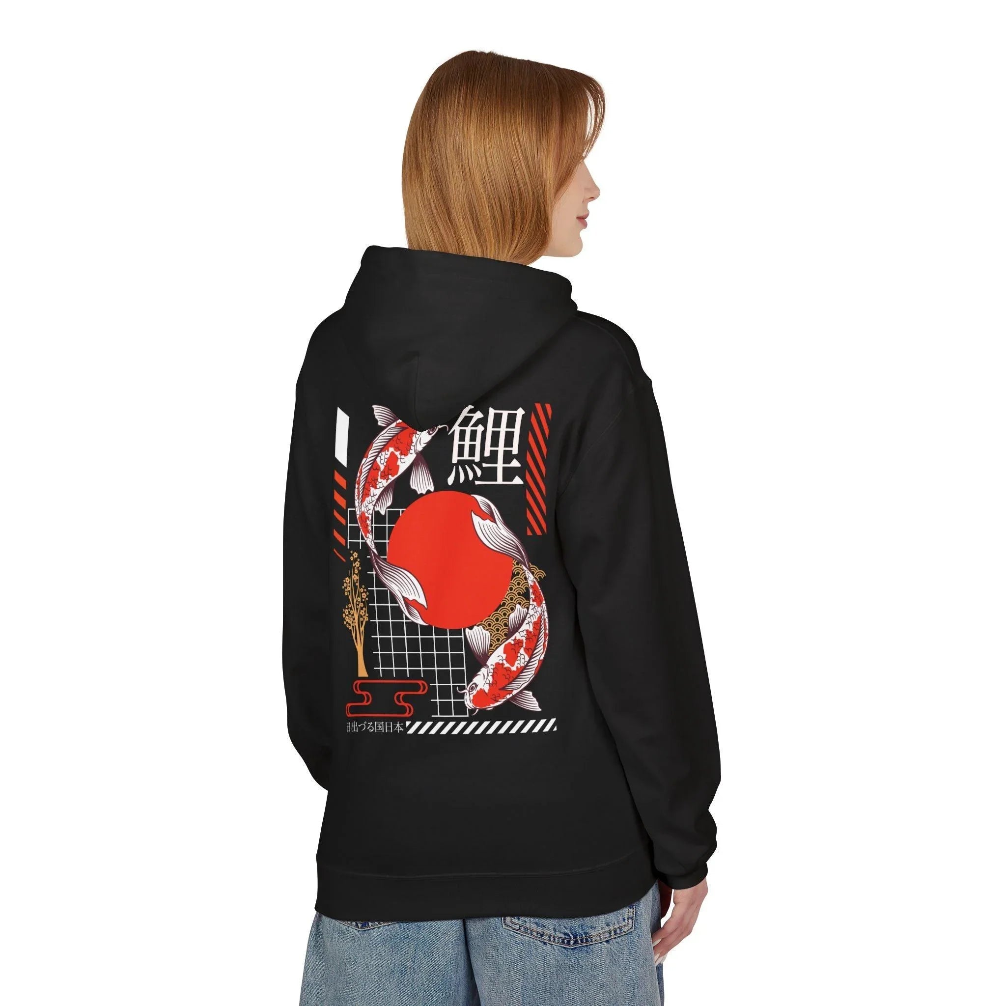 Koi Fish Streetwear Fleece Hoodie - Ultimate Comfort Meets Stylish Design