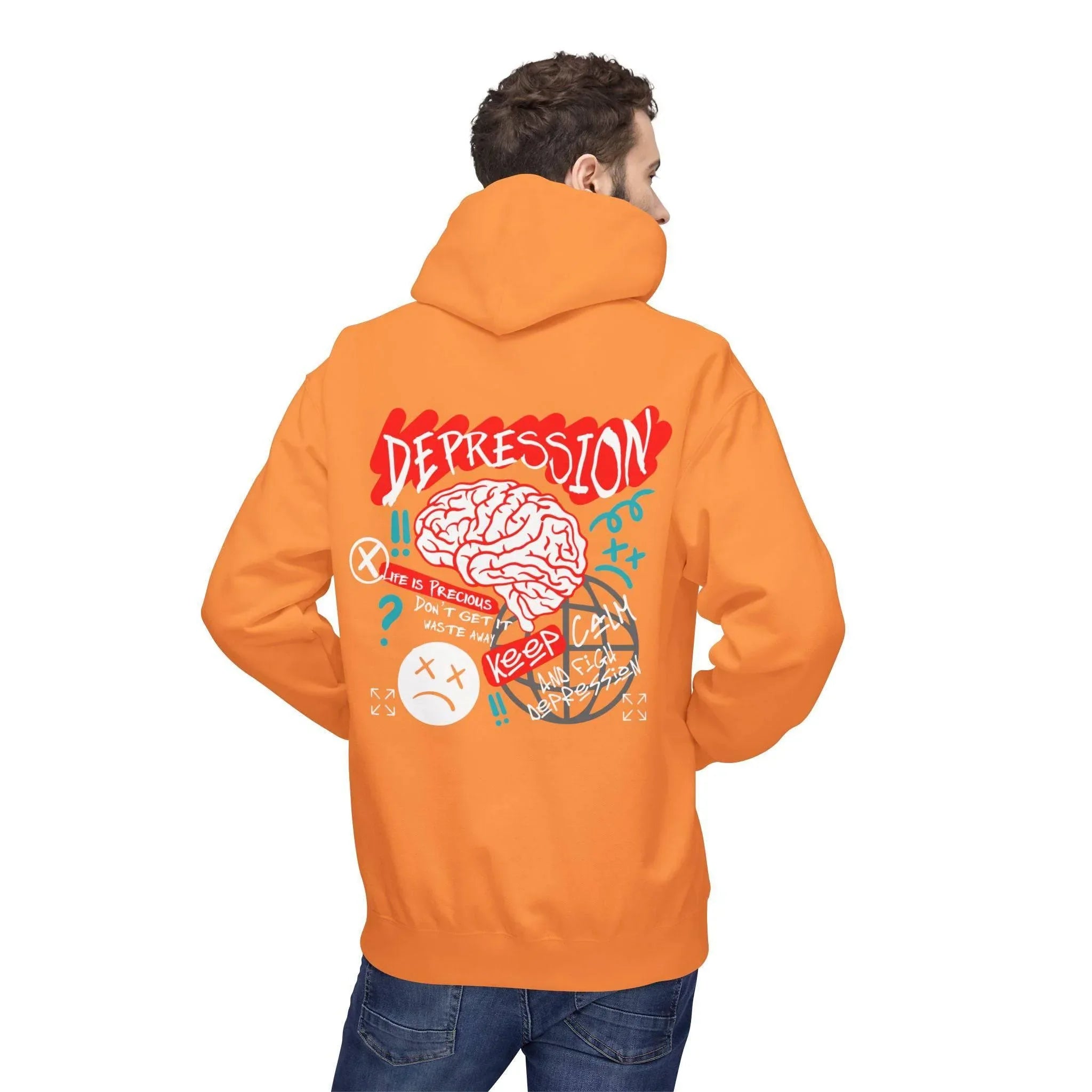 Empower Your Style: Fight Depression Fleece Hoodie for Ultimate Comfort