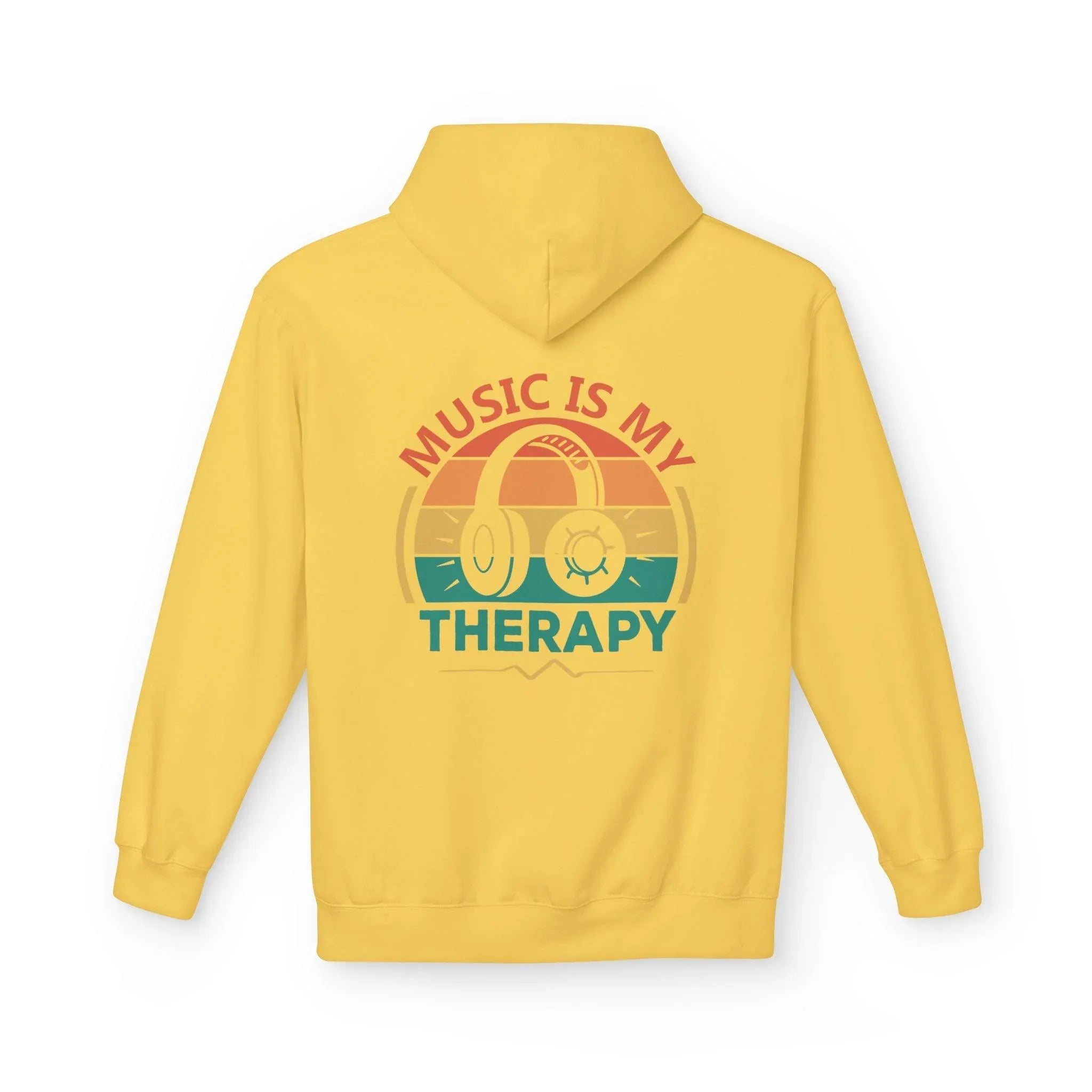 Cozy "Music Is My Therapy" Fleece Hoodie for Ultimate Comfort and Style