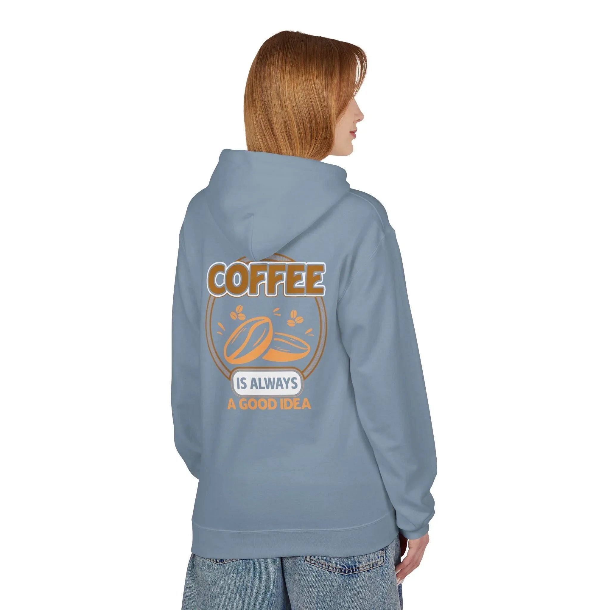Cozy Up in Style: "Coffee Is Always A Good Idea" Fleece Hoodie