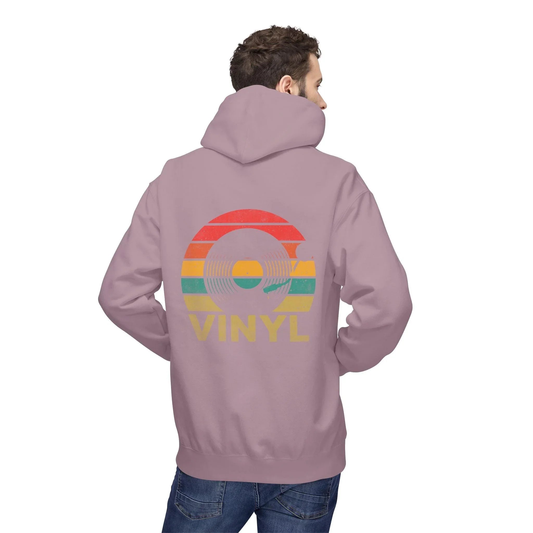 Cozy Vintage Music Vinyl Fleece Hoodie for Ultimate Style and Comfort