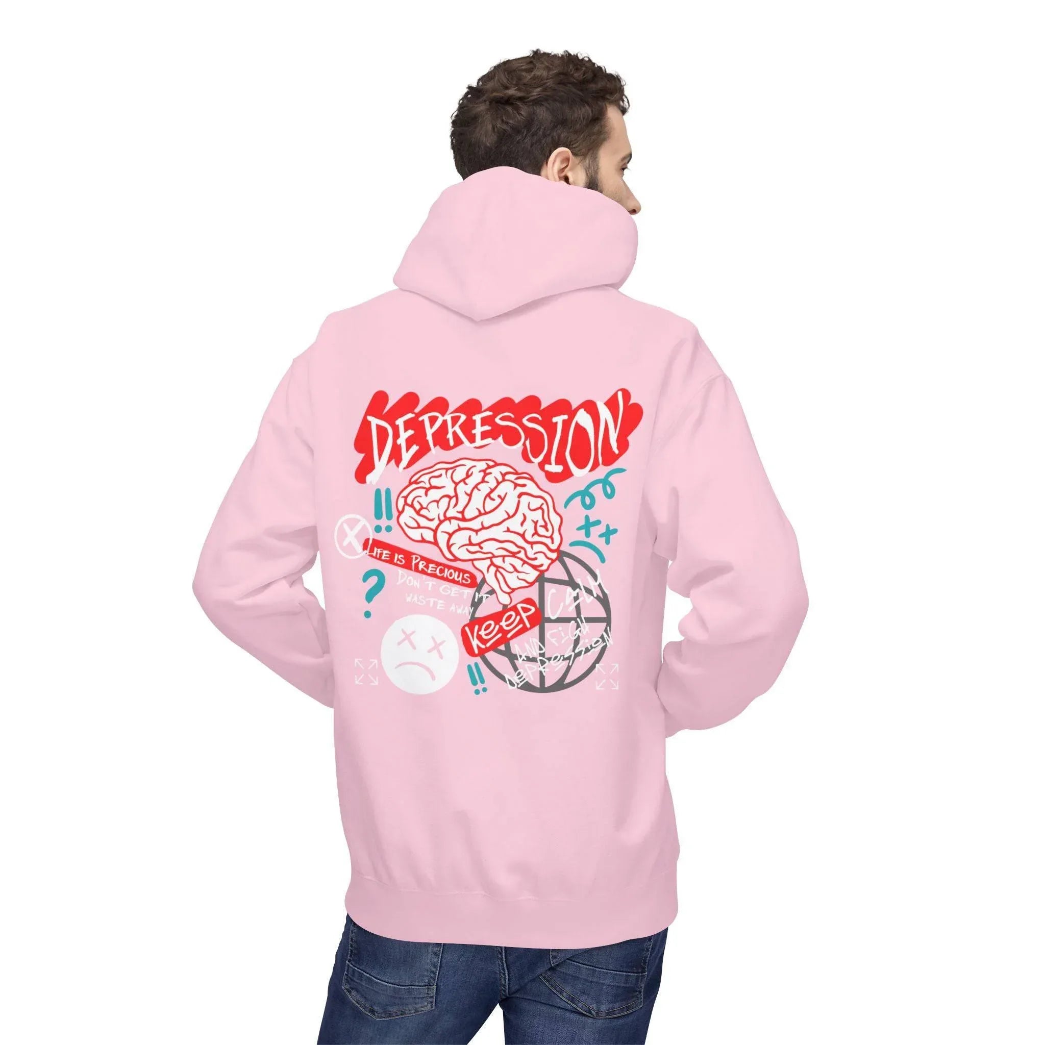 Empower Your Style: Fight Depression Fleece Hoodie for Ultimate Comfort