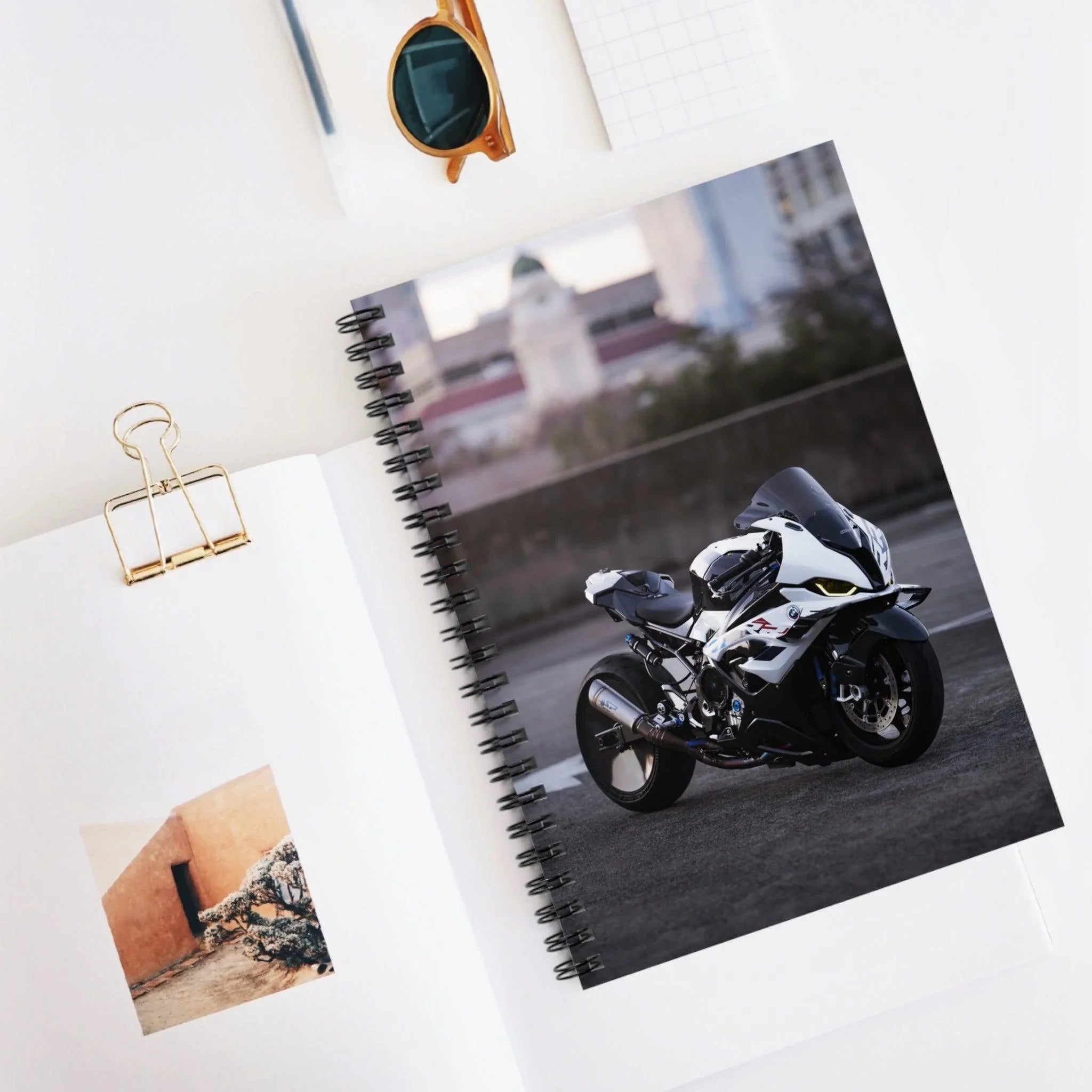 BMW S1000RR Drag Spec Motorcycle Spiral Notebook #016 - Throttle Designs