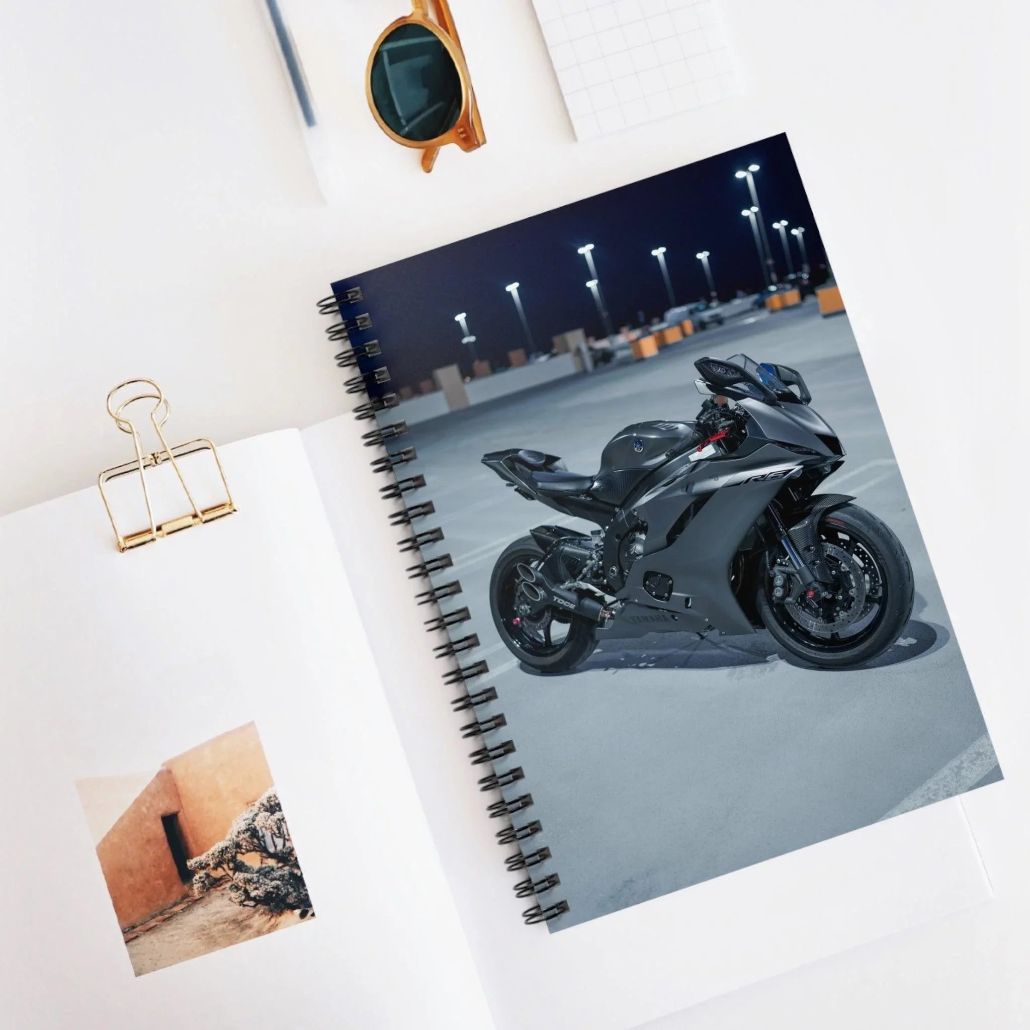 Yamaha R6 Motorcycle Spiral Notebook #005 - Throttle Designs