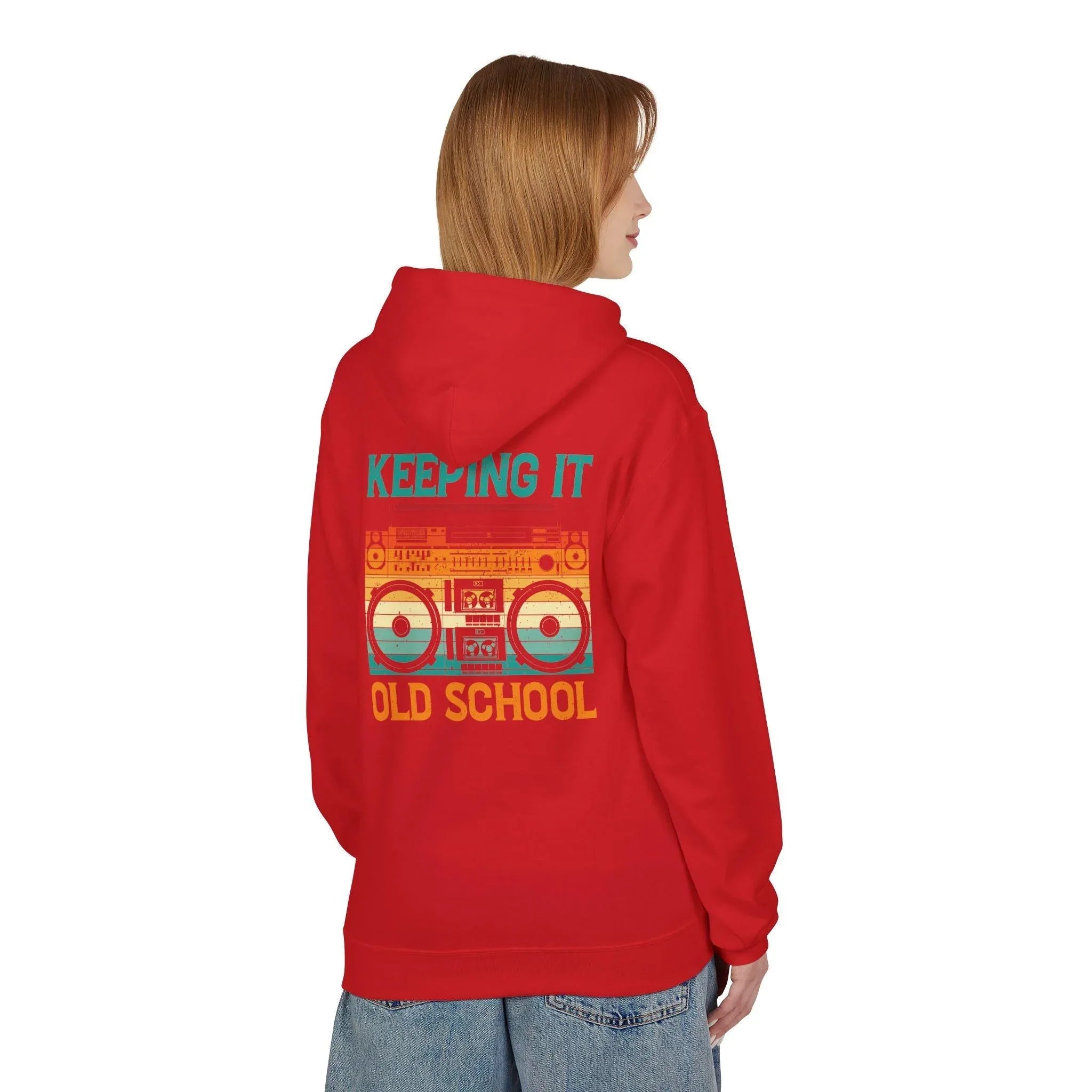 Ultimate Comfort Premium Old School Boombox Fleece Hoodie