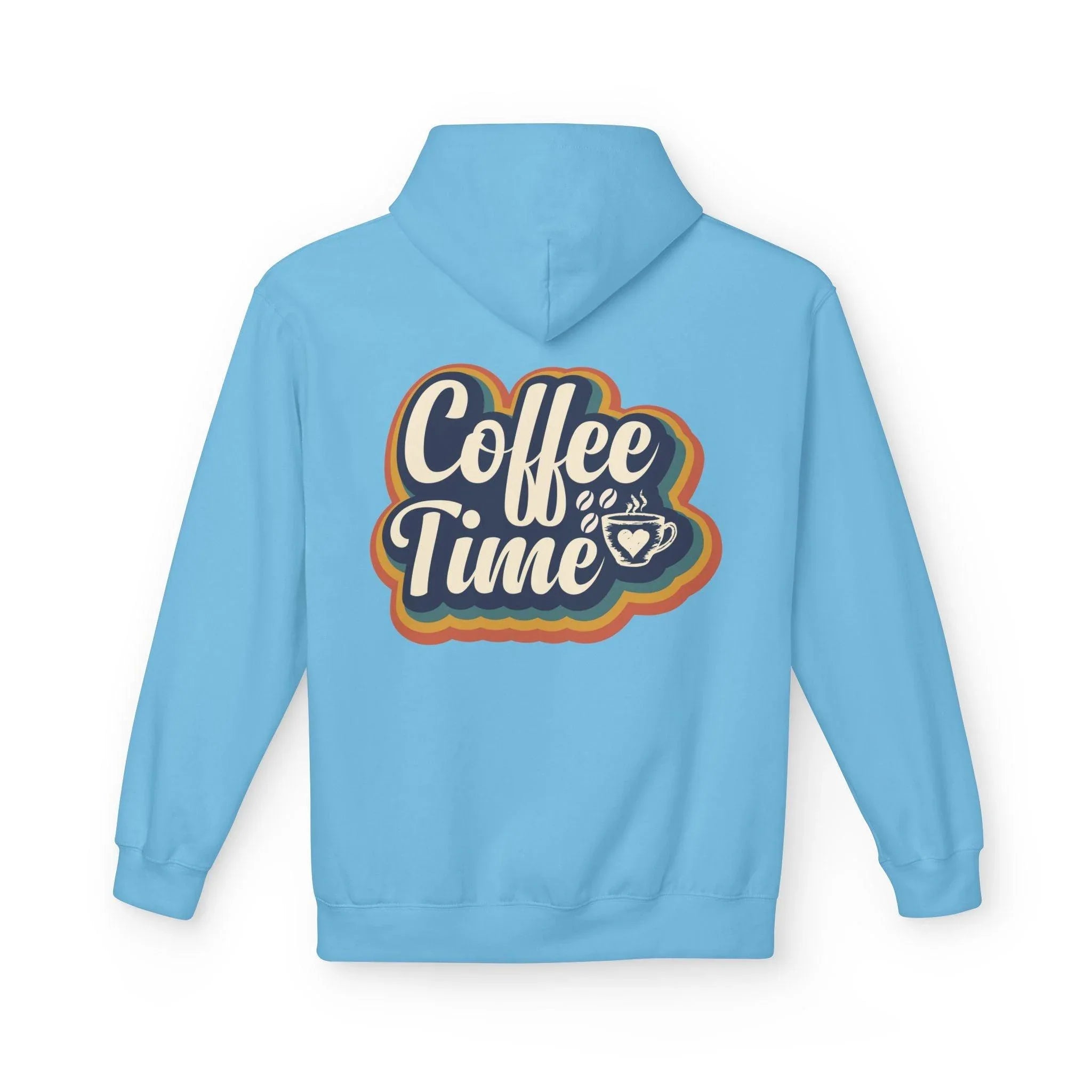 Cozy 'Coffee Time' Fleece Hoodie for Trendy Style and Comfort