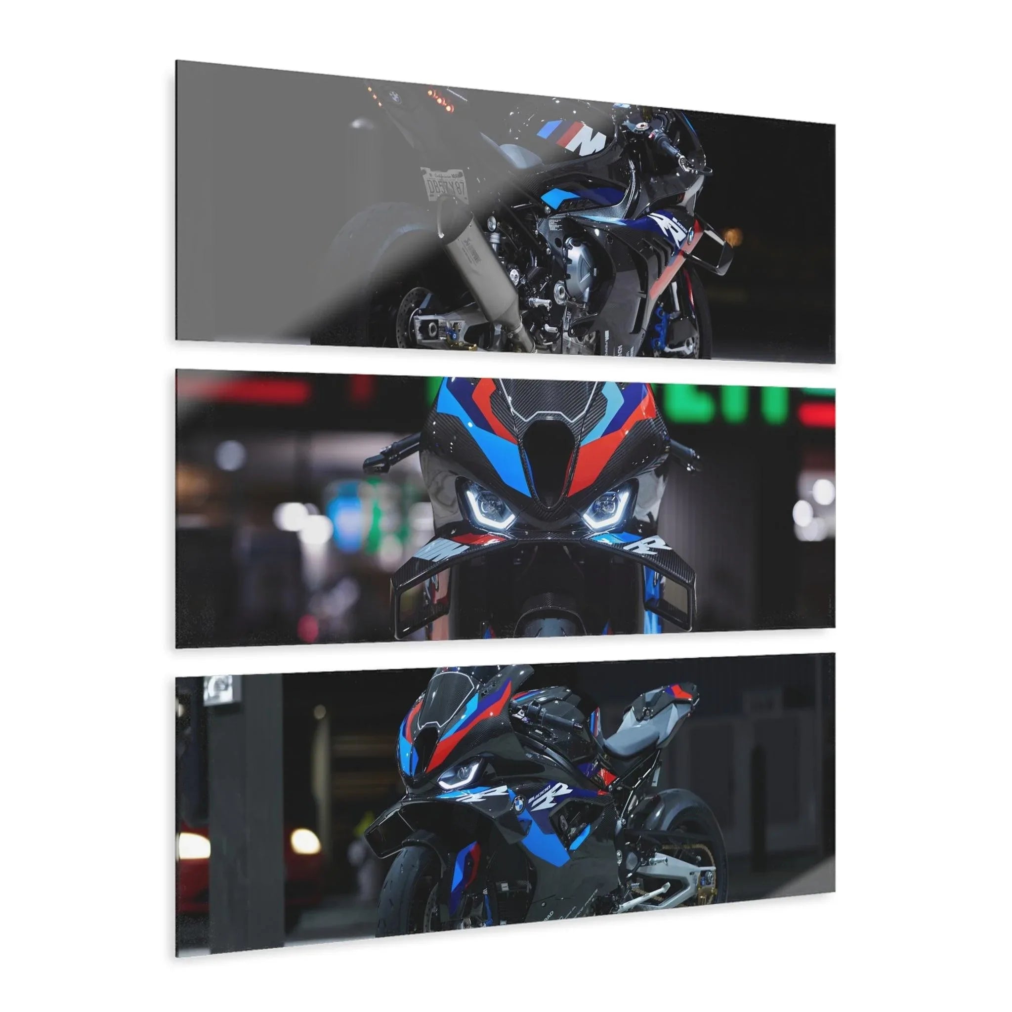 BMW M1000RR 3-Piece Acrylic Wall Art #002 for Enthusiasts