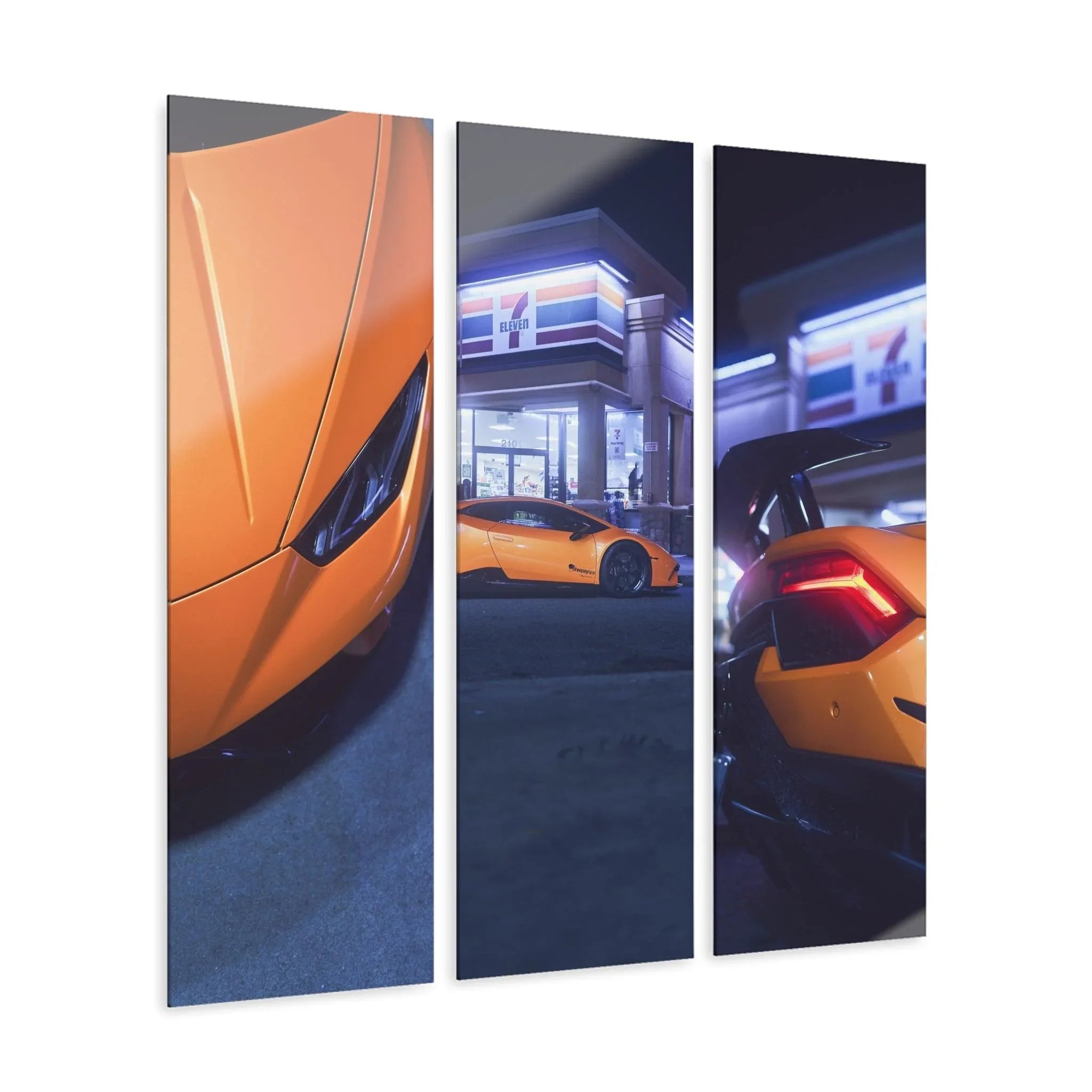 Lamborghini Huracan 3-Piece Acrylic Wall Art #004 for Decor