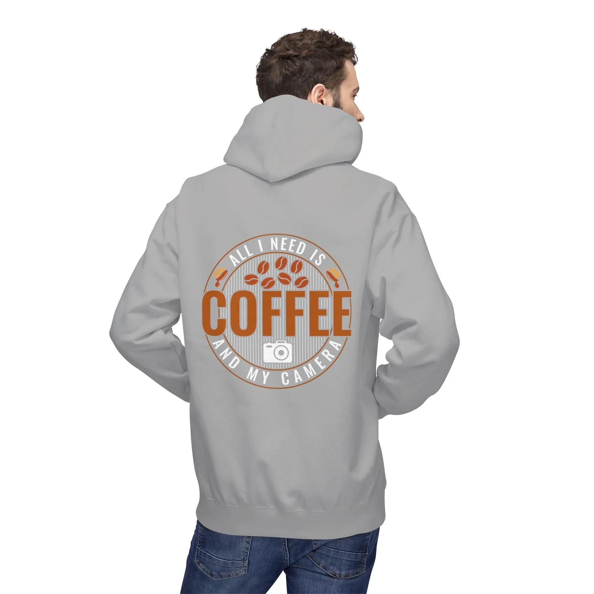 Cozy Photographer's Dream: 'All I Need is My Coffee' Fleece Hoodie