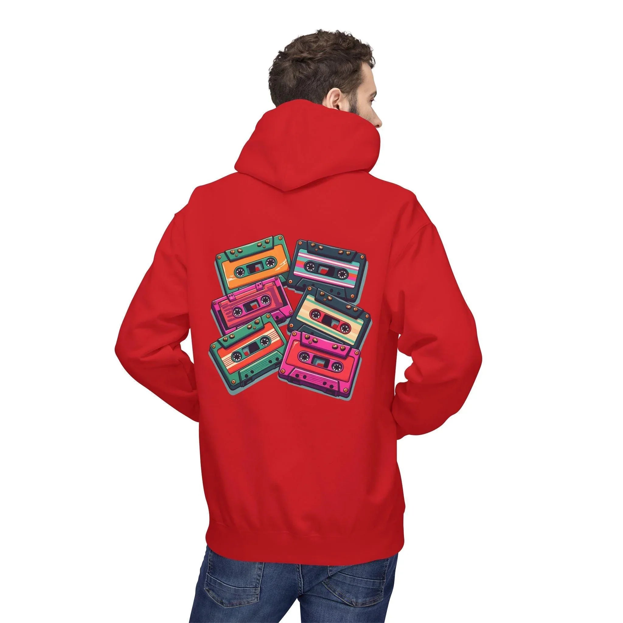 Nostalgic Cassette Tapes Cozy Fleece Hoodie for Ultimate Comfort