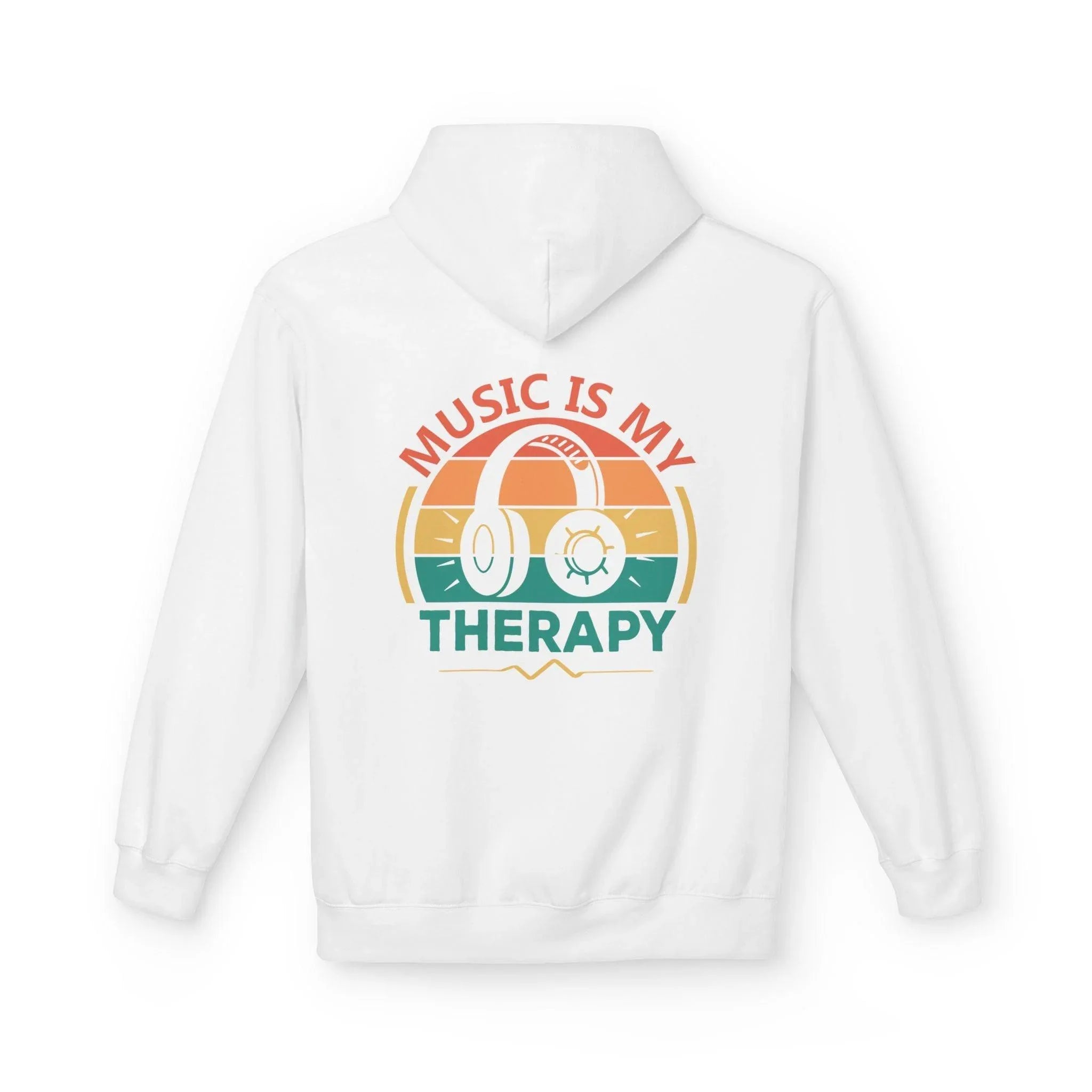 Cozy "Music Is My Therapy" Fleece Hoodie for Ultimate Comfort and Style