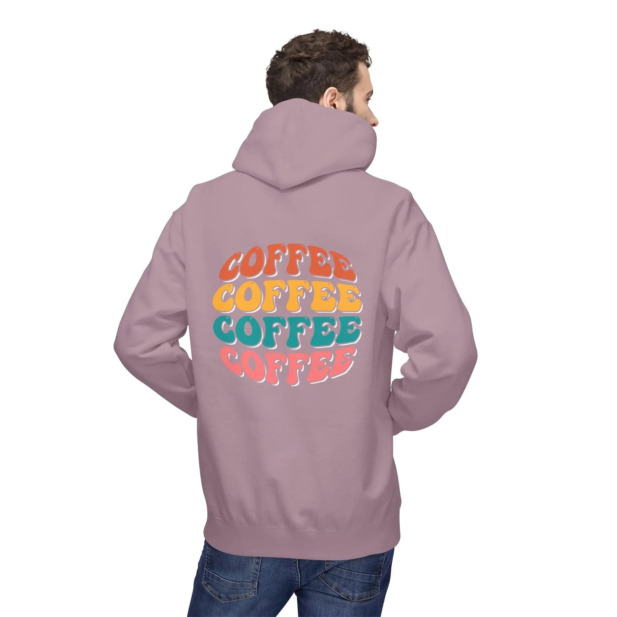 Cozy Chic Groovy Coffee Fleece Hoodie for Ultimate Comfort
