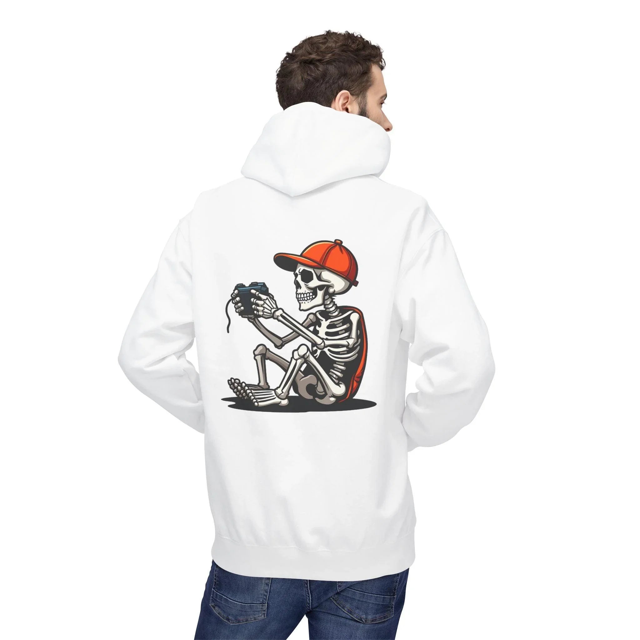 Ultimate Skeleton Gamer Fleece Pullover Hoodie for Comfort and Style