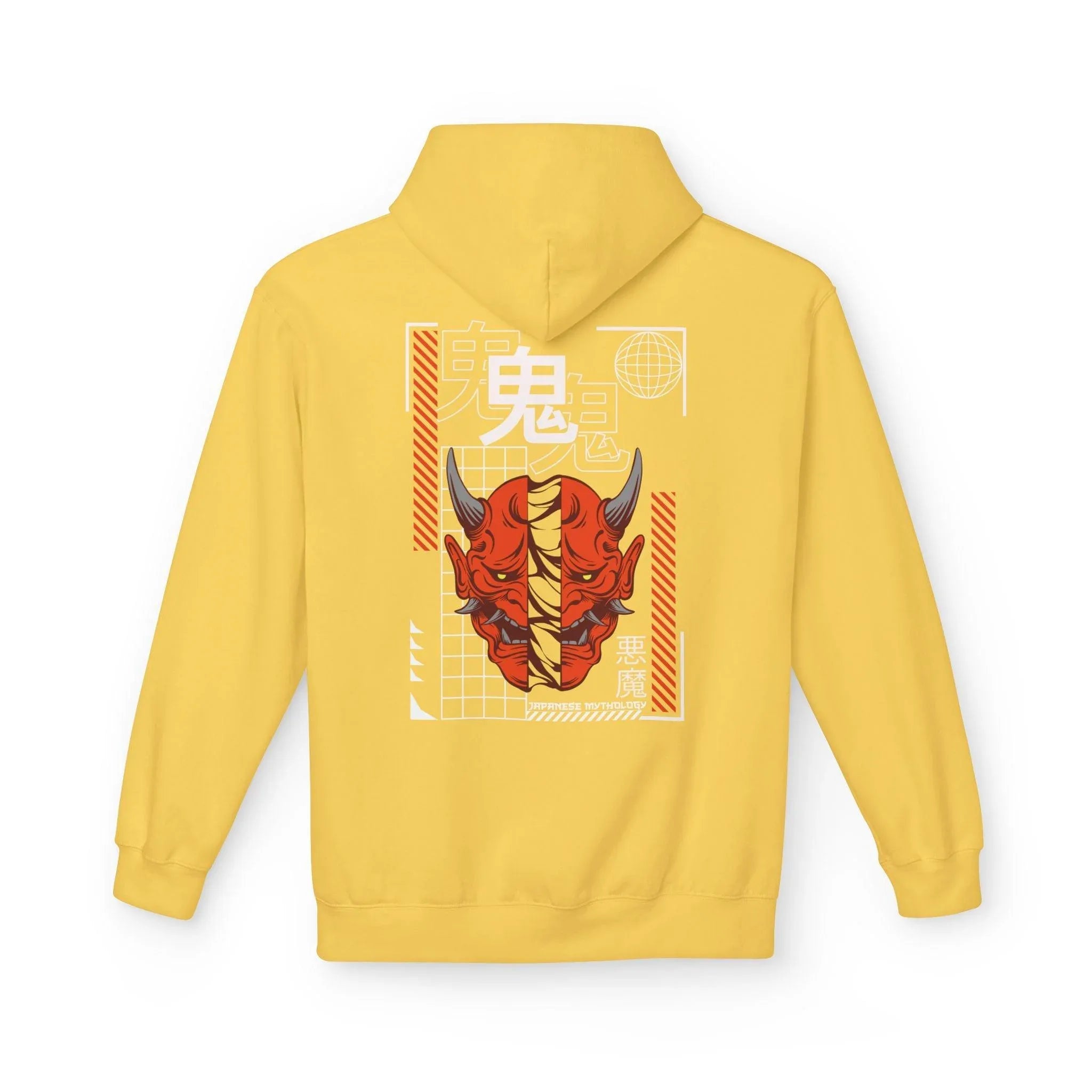 Oni Mask Streetwear Fleece Hoodie - Ultimate Comfort & Unique Style