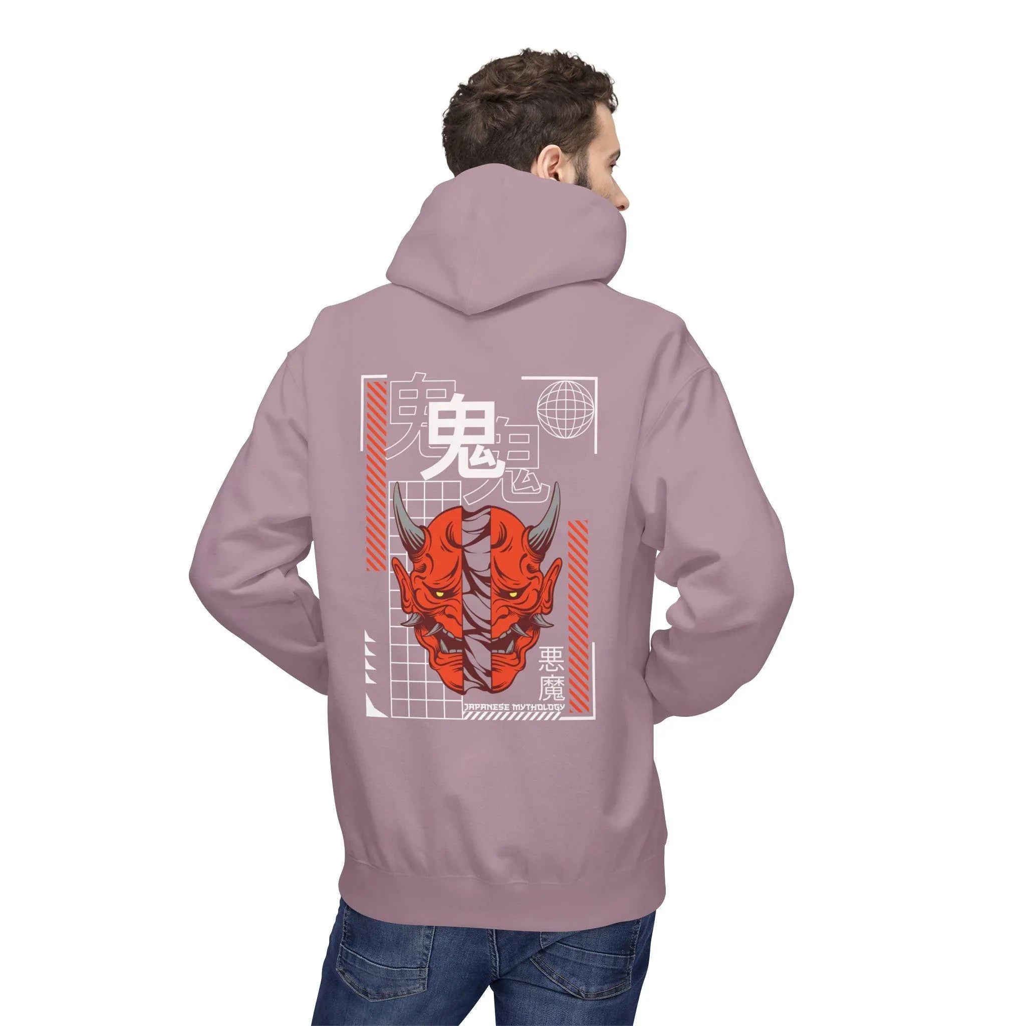 Oni Mask Streetwear Fleece Hoodie - Ultimate Comfort & Unique Style