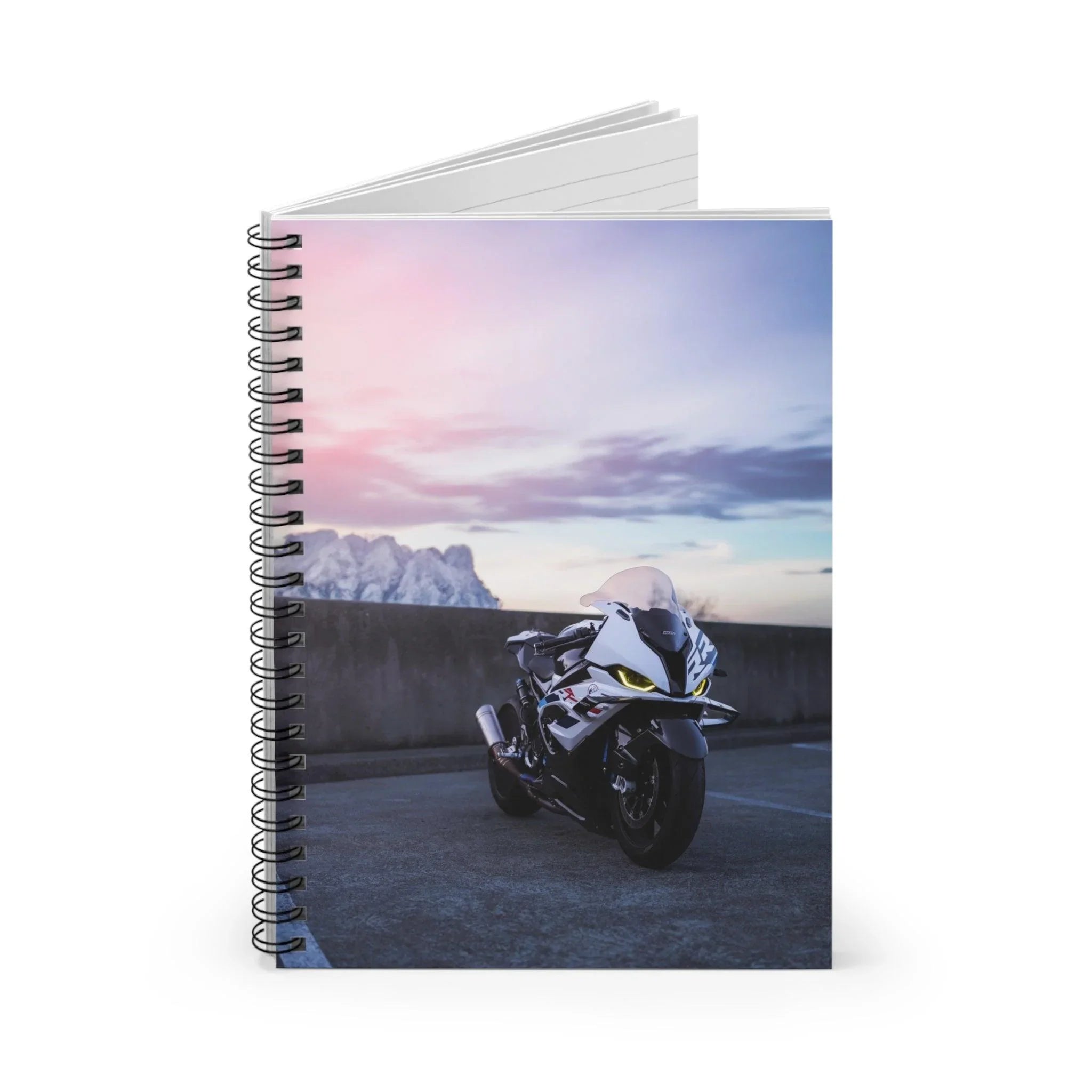 BMW S1000RR Drag Spec Motorcycle Spiral Notebook #006 - Throttle Designs