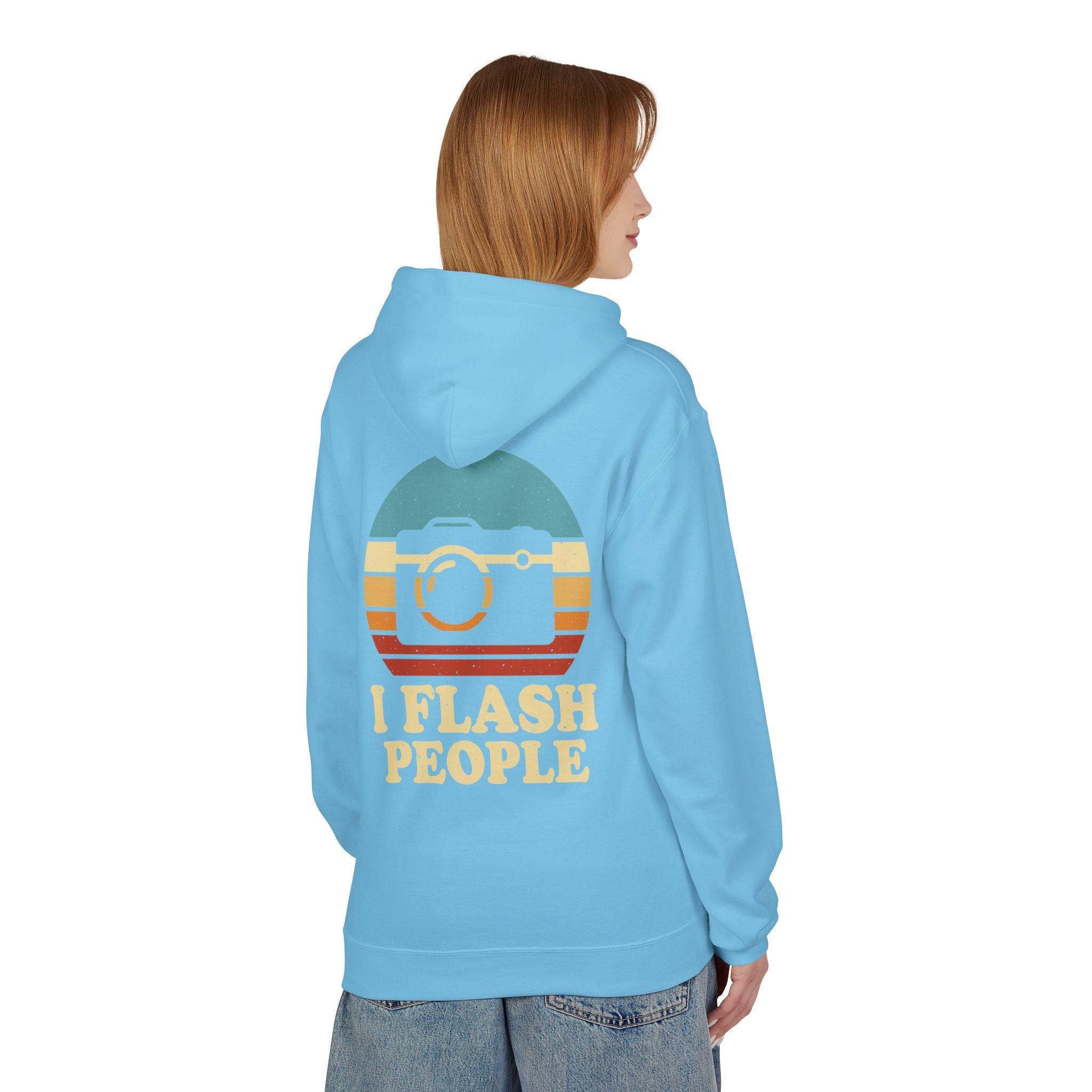 "I Flash People" Photography Enthusiast Fleece Hoodie - Stylish & Cozy Comfort