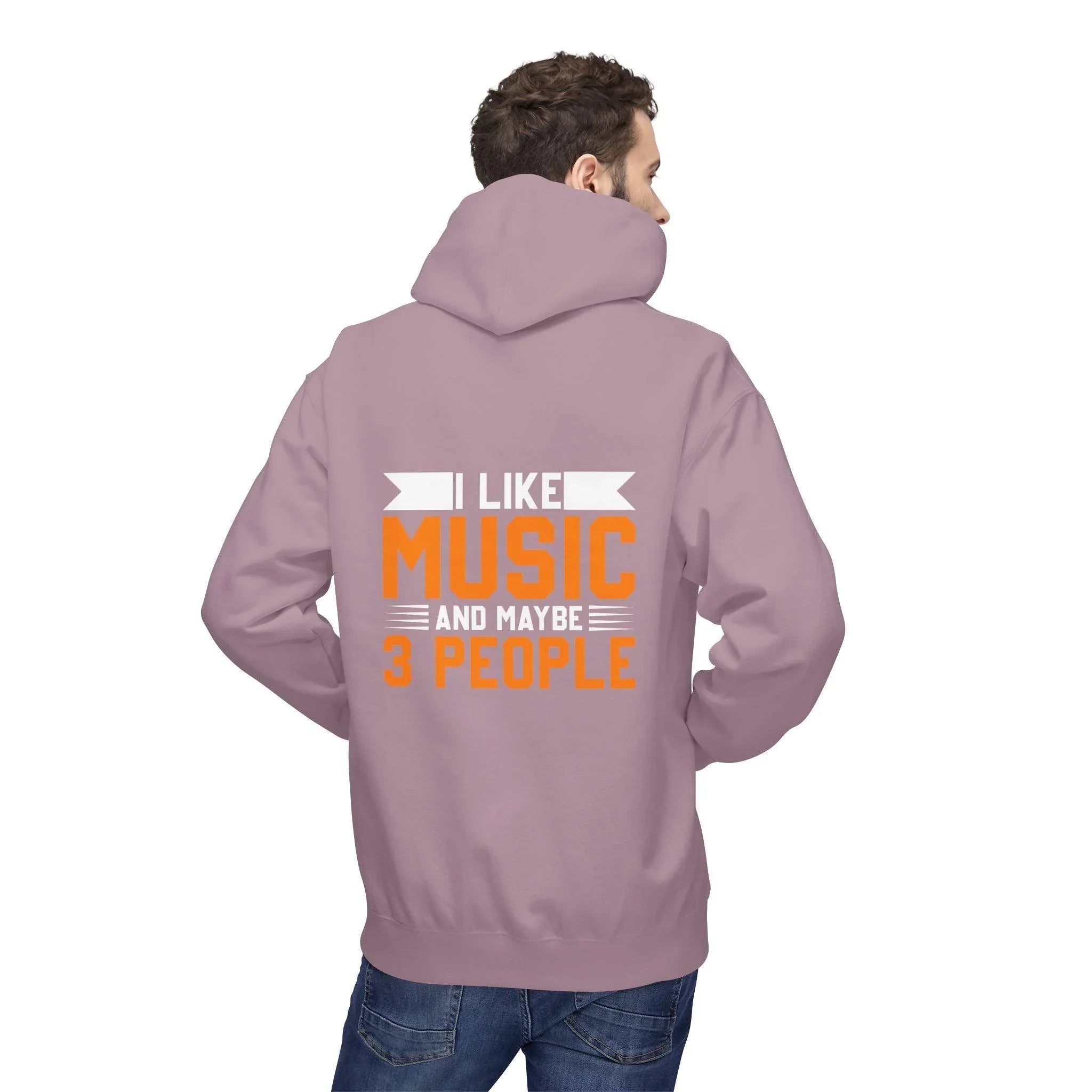 Cozy Up with the "I Love Music & My 3 People" Fleece Hoodie
