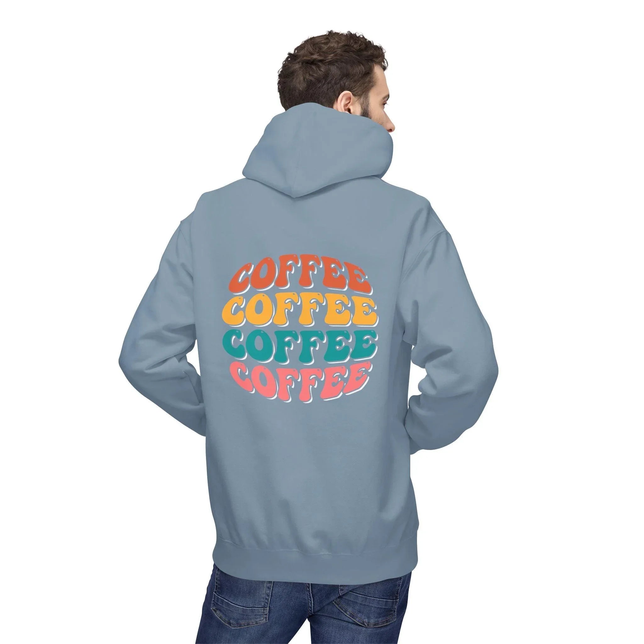 Cozy Chic Groovy Coffee Fleece Hoodie for Ultimate Comfort