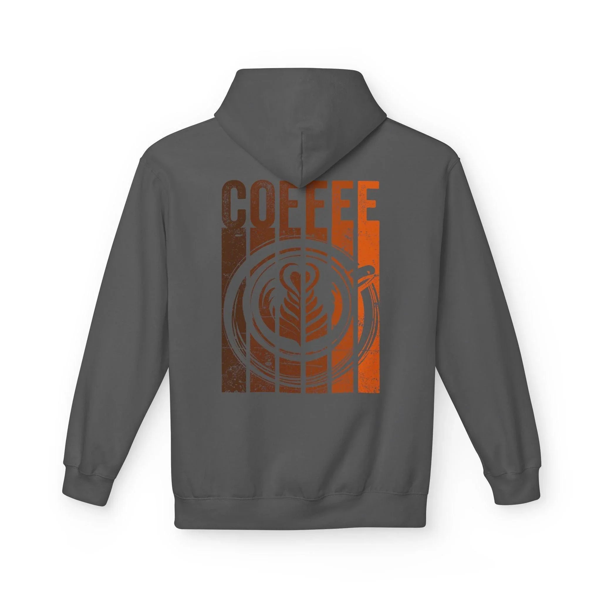 Chic Designer Coffee Fleece Pullover Hoodie for Ultimate Comfort