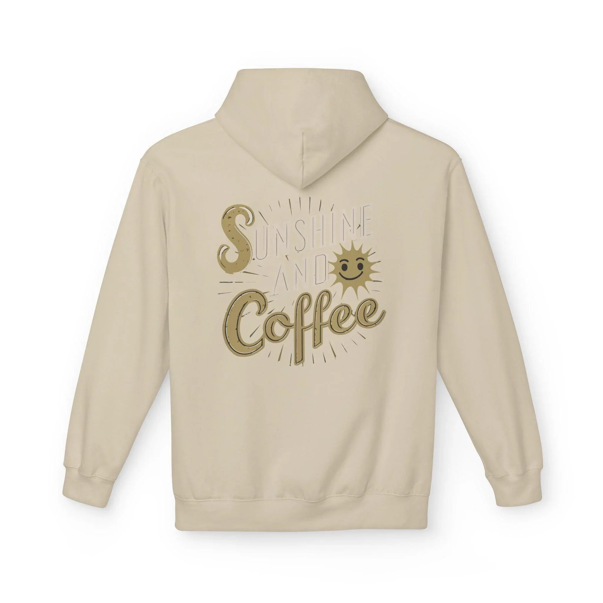 Cozy Sunshine & Coffee Fleece Pullover Hoodie