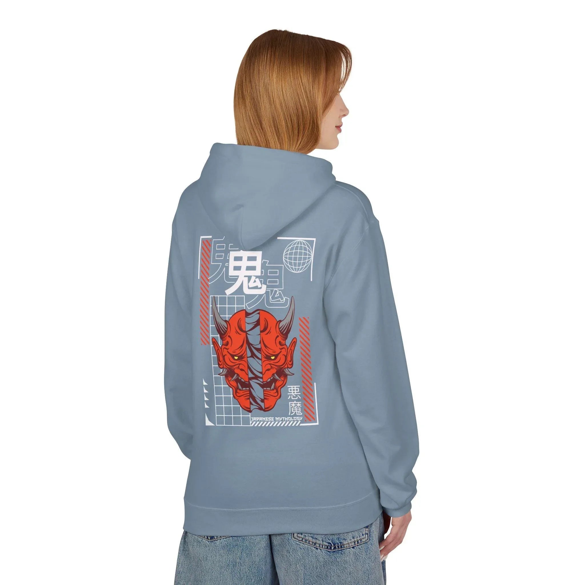 Oni Mask Streetwear Fleece Hoodie - Ultimate Comfort & Unique Style