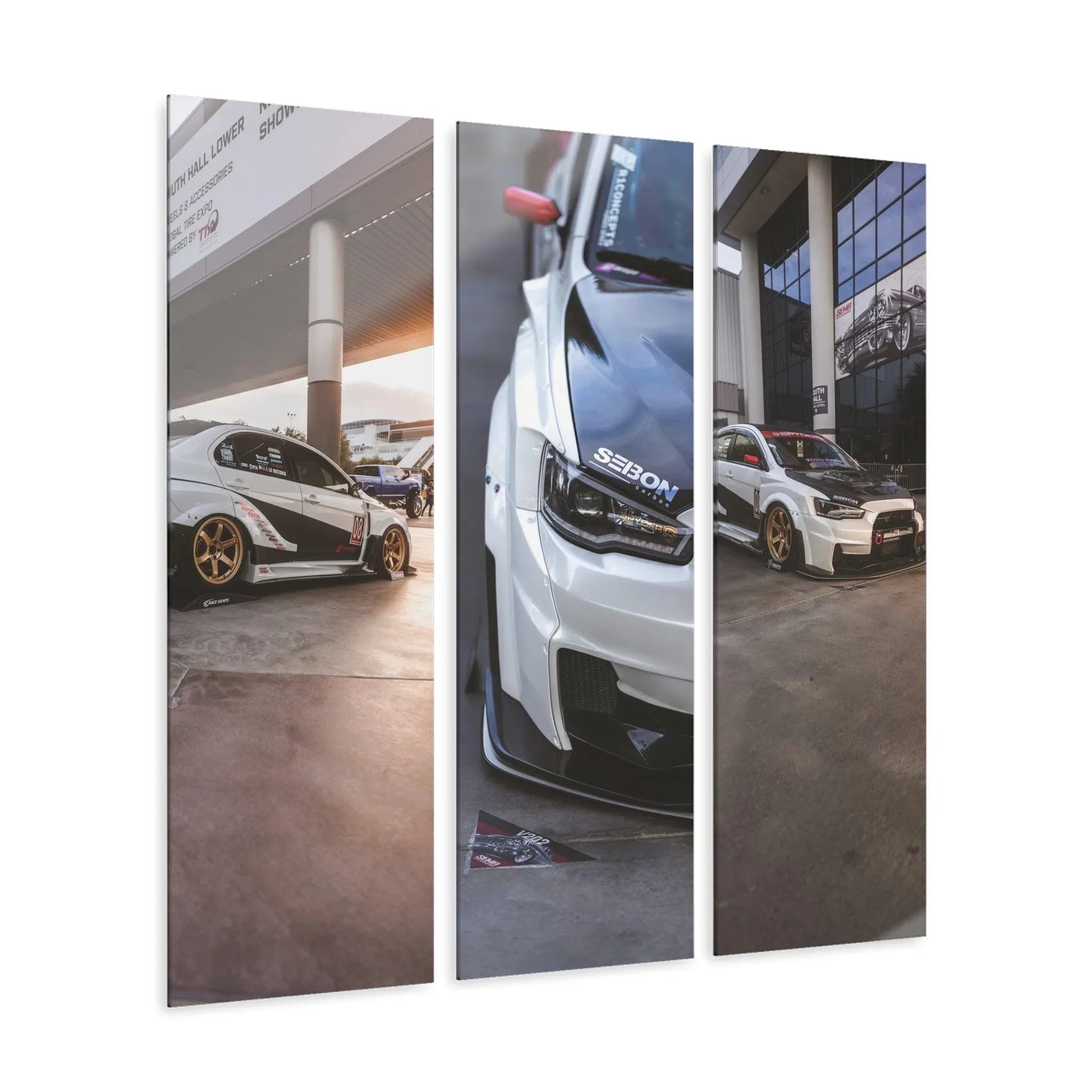 Mitsubishi Evo 10 3-Piece Acrylic Wall Art #002 for Decor
