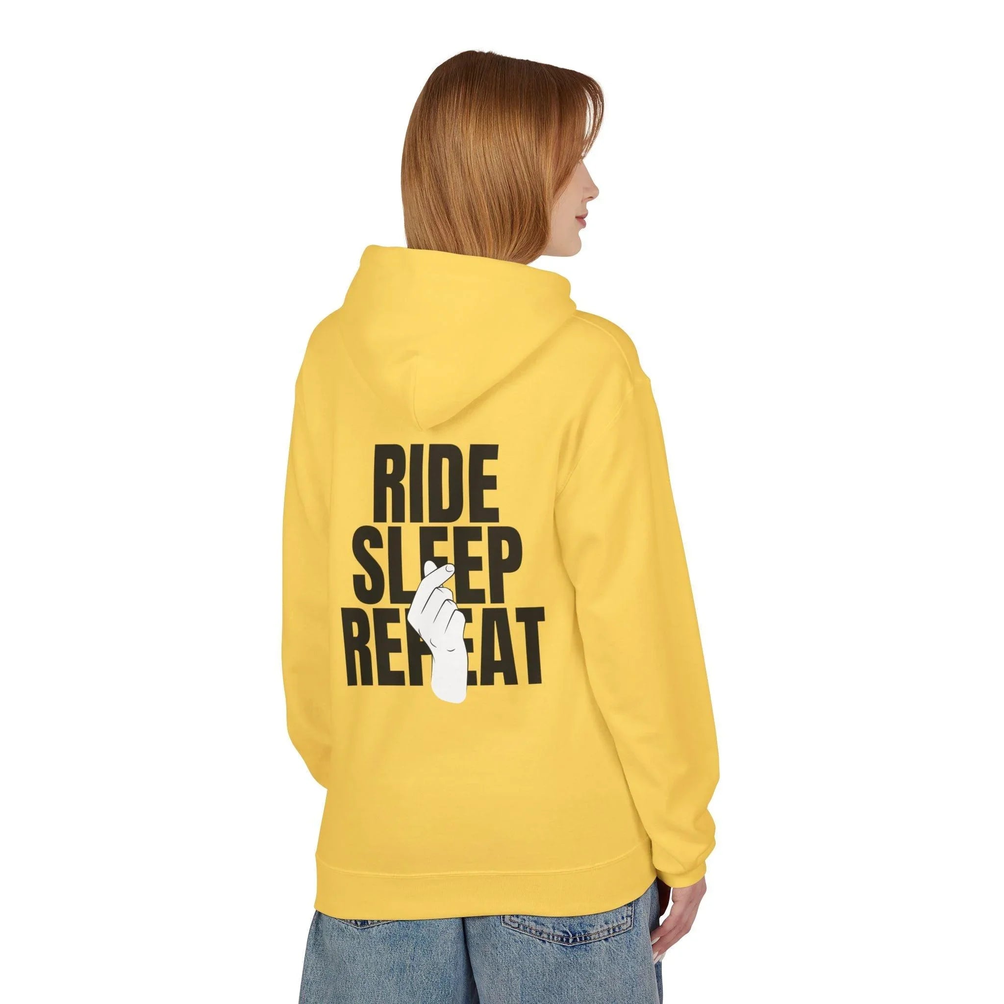 Cozy Comfort "Ride, Sleep, Repeat" Fleece Hoodie