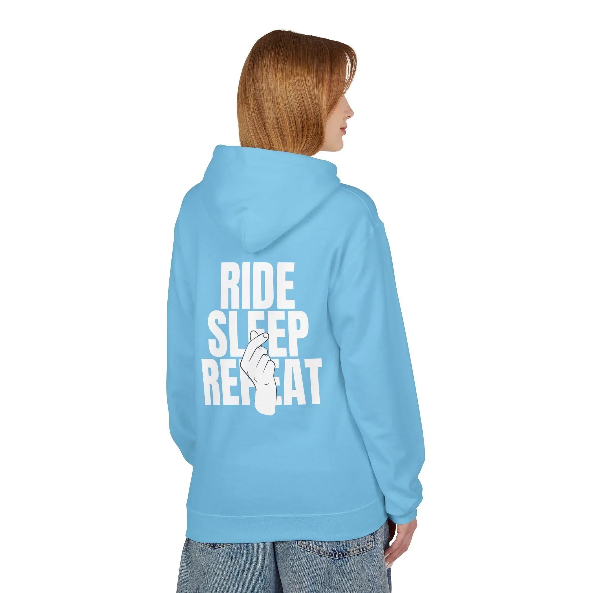 Cozy Comfort "Ride, Sleep, Repeat" Fleece Hoodie