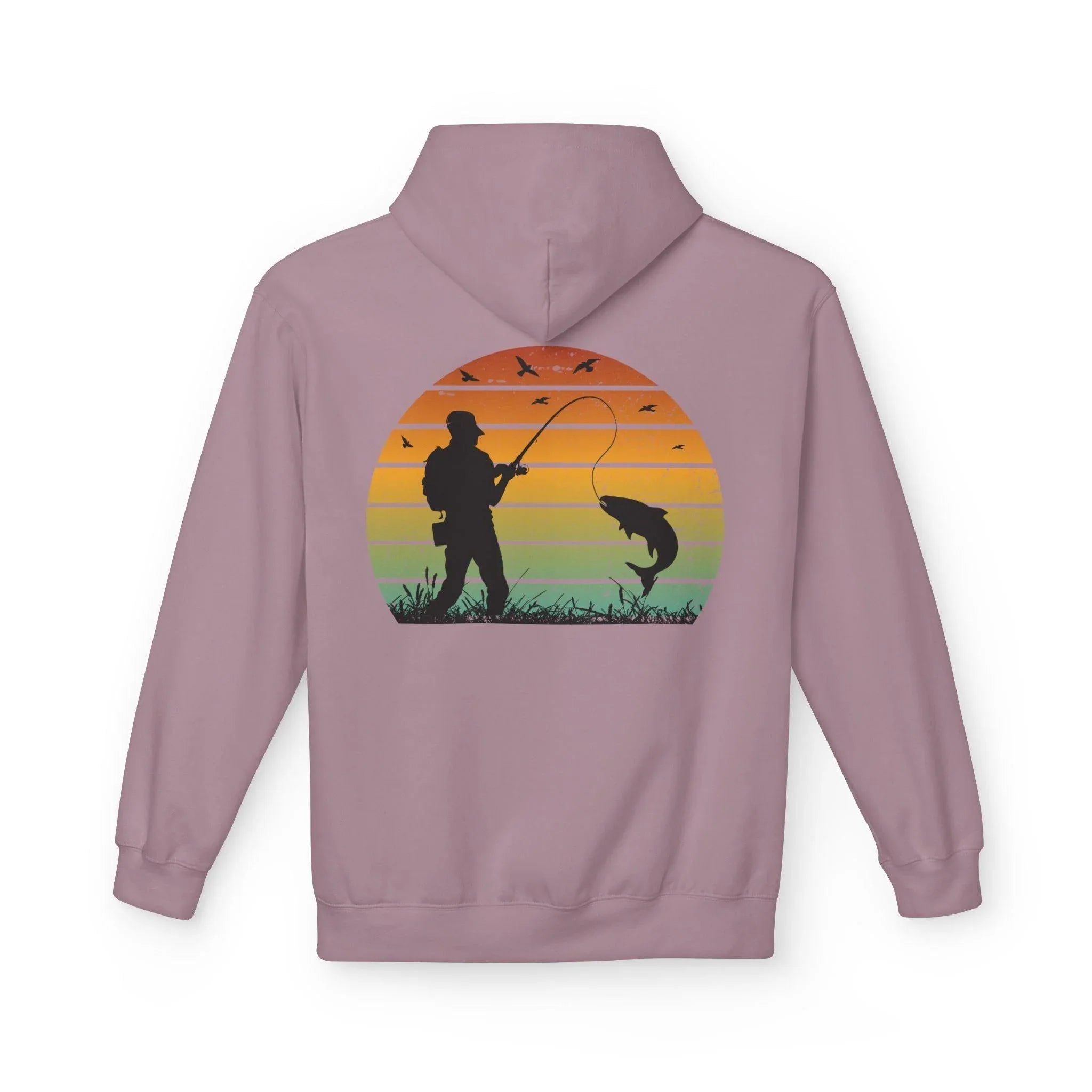 Ultimate Retro Fishing Fleece Hoodie for Comfort and Style