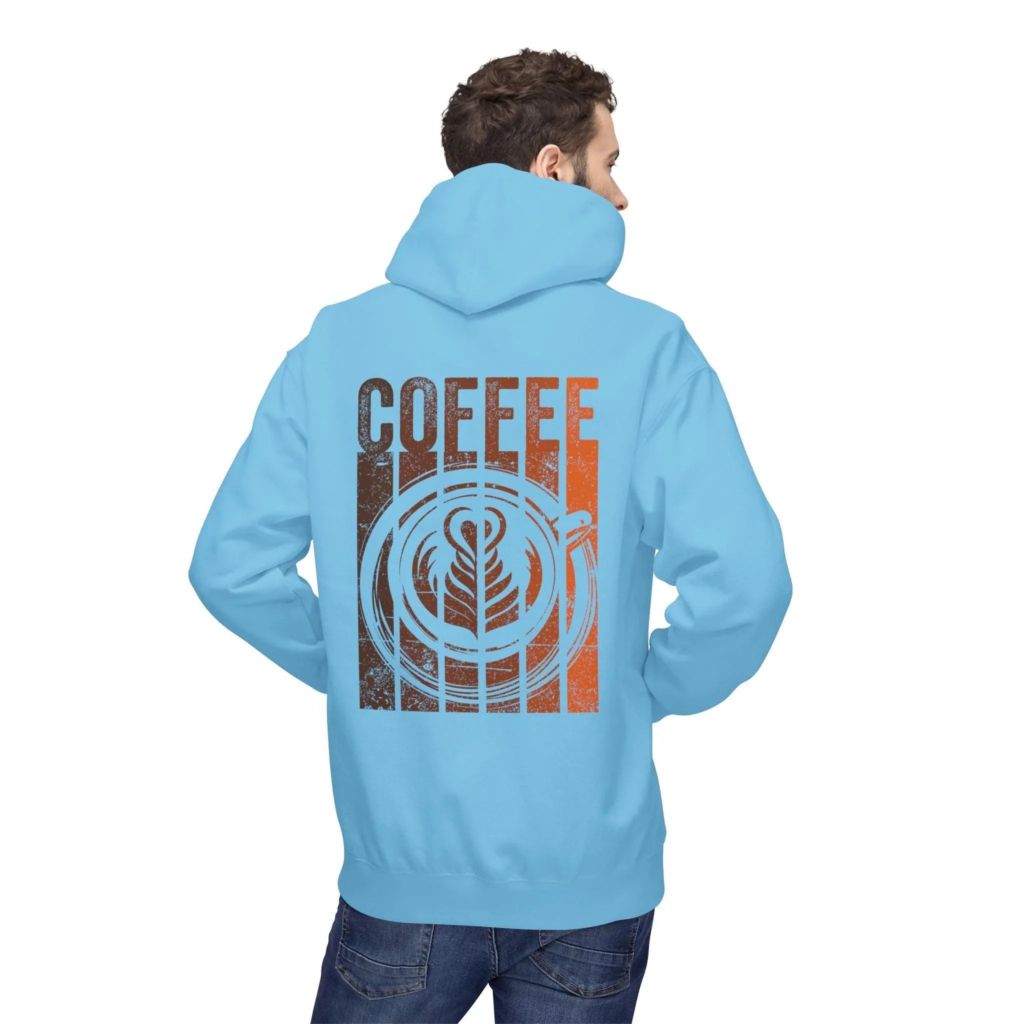 Chic Designer Coffee Fleece Pullover Hoodie for Ultimate Comfort