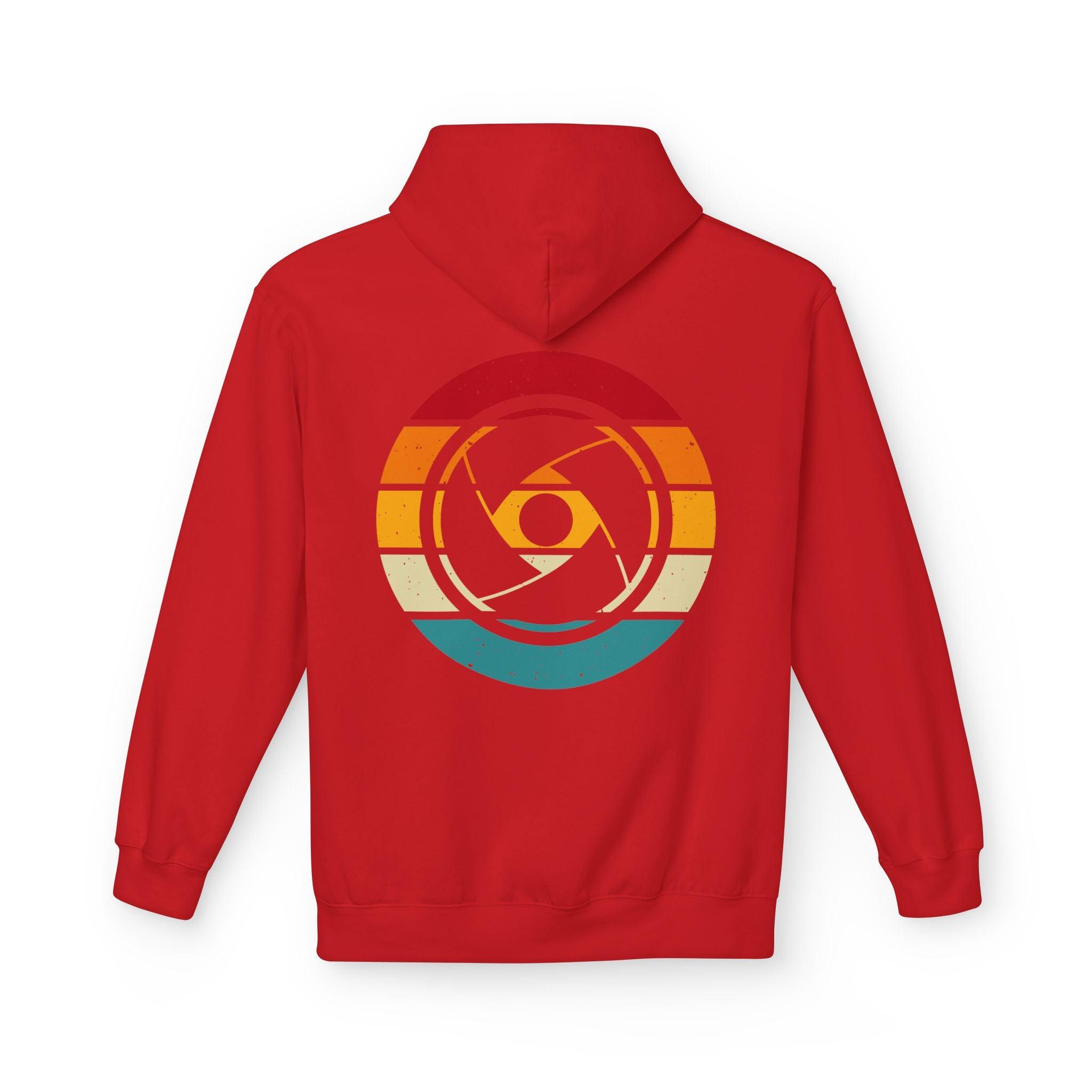 Cozy Photographer's Hoodie with Retro Aperture Design for Creative Souls