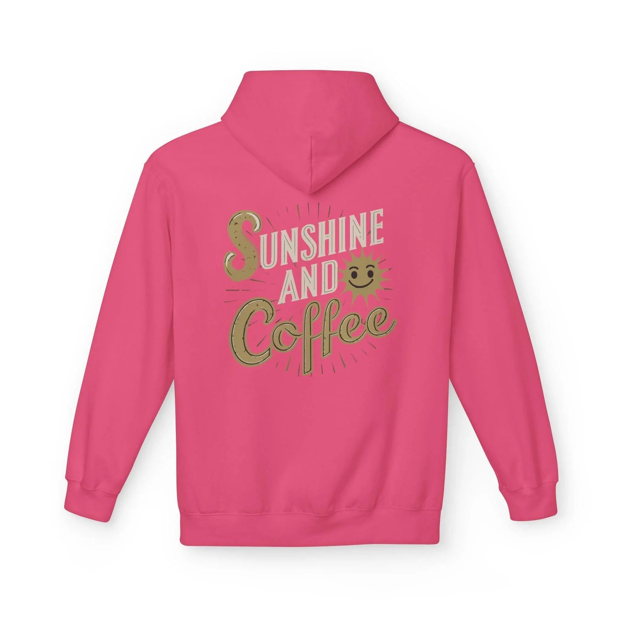 Cozy Sunshine & Coffee Fleece Pullover Hoodie
