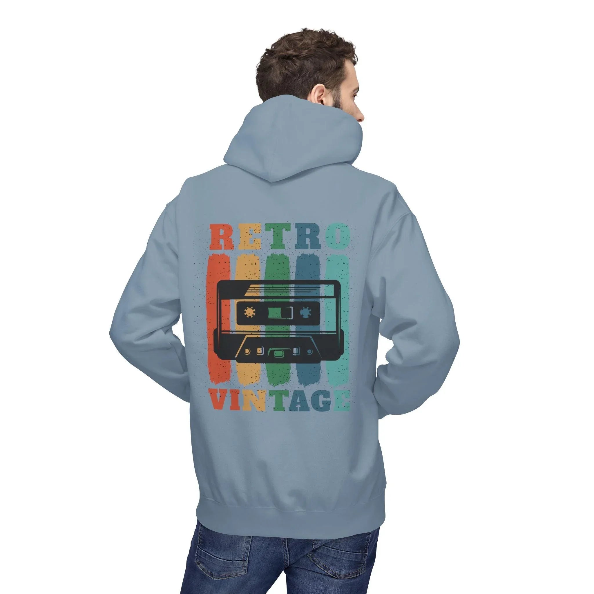 Cozy Retro Vibes: Premium Vintage Cassette Fleece Hoodie