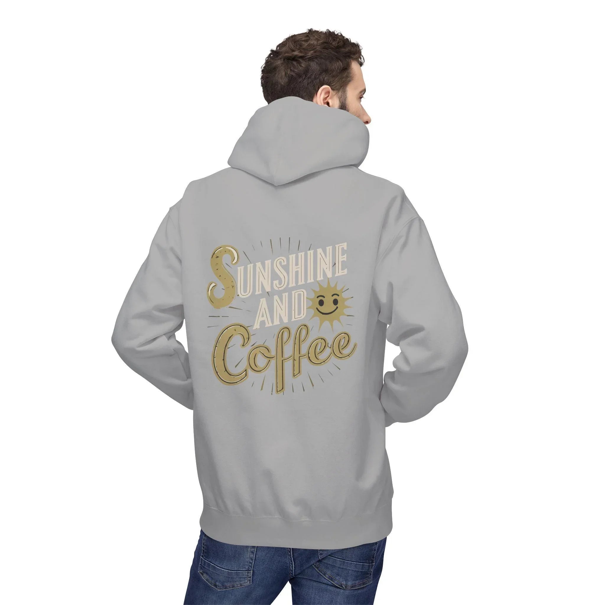 Cozy Sunshine & Coffee Fleece Pullover Hoodie