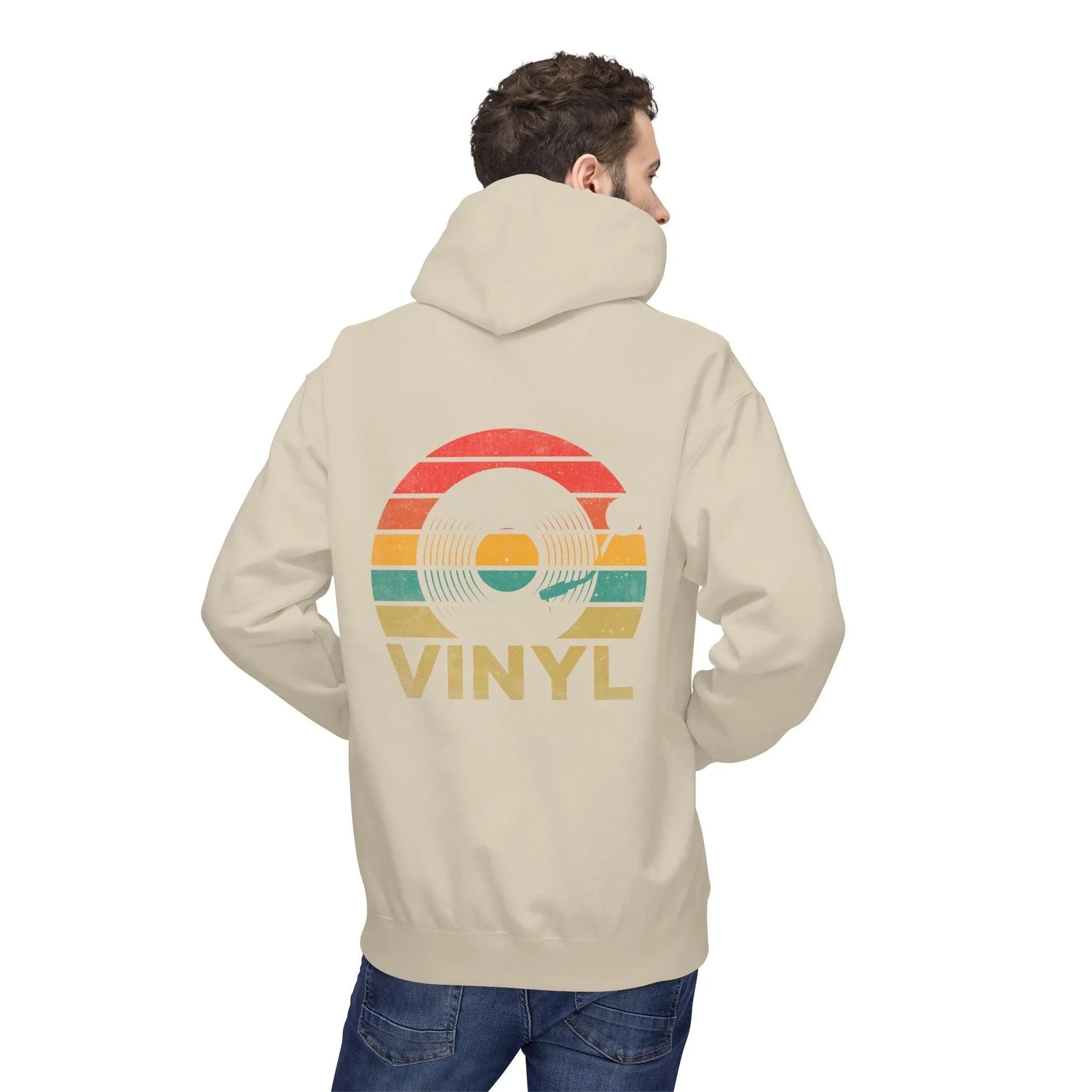 Cozy Vintage Music Vinyl Fleece Hoodie for Ultimate Style and Comfort