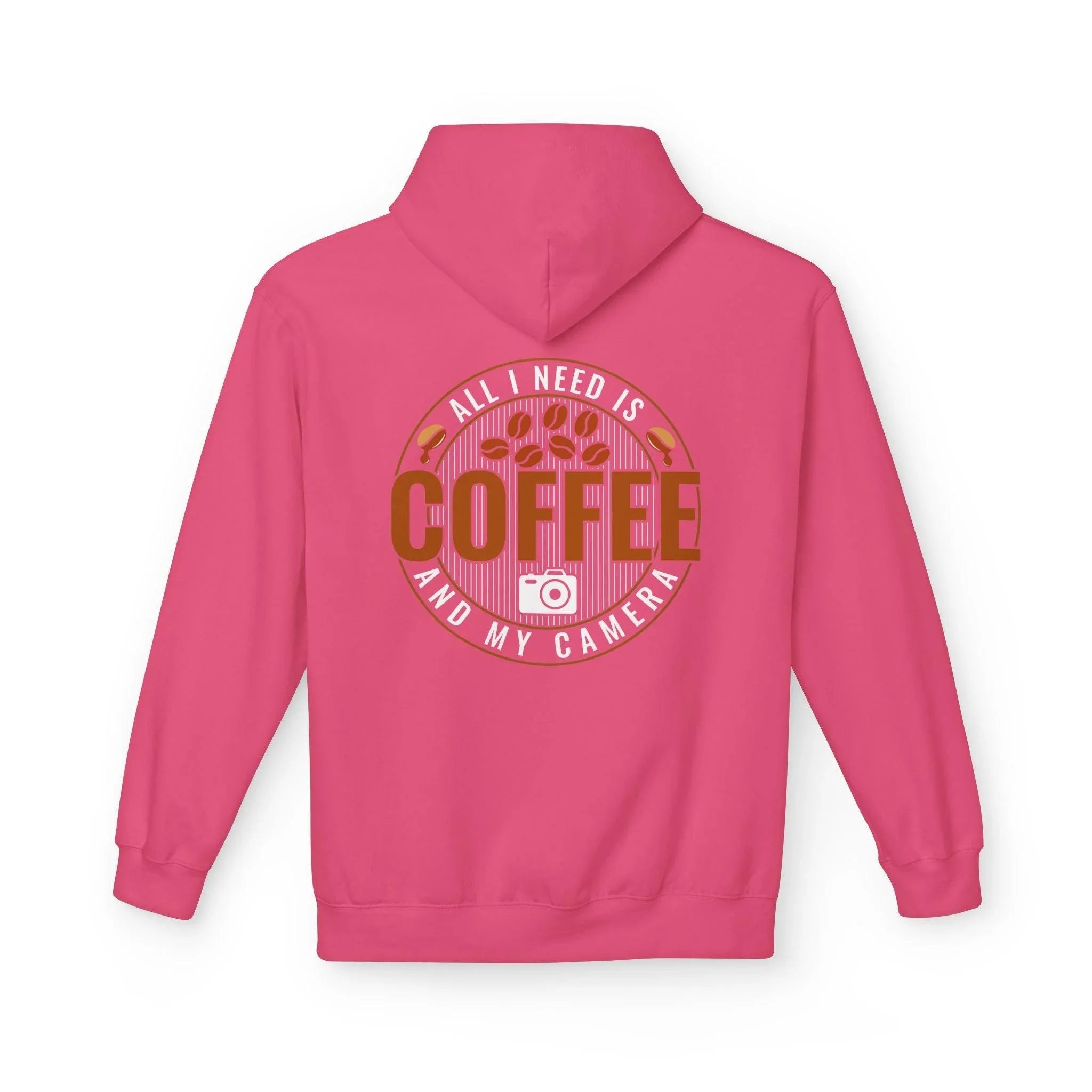 Cozy Photographer's Dream: 'All I Need is My Coffee' Fleece Hoodie