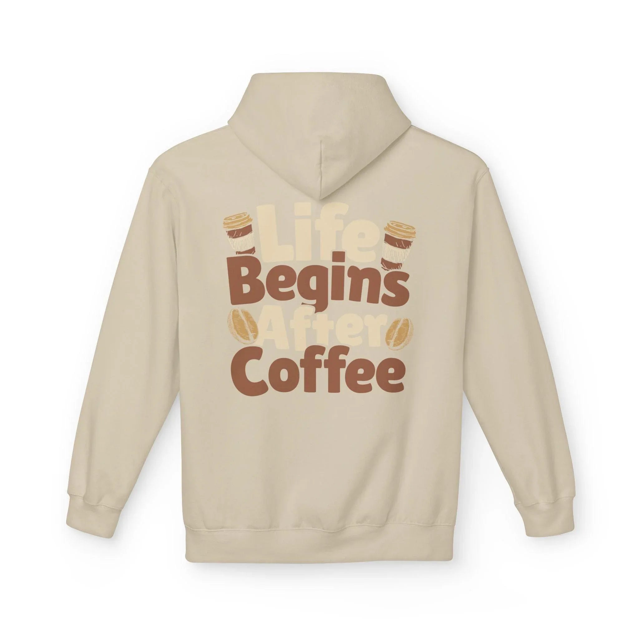Cozy Life Begins After Coffee Fleece Pullover Hoodie
