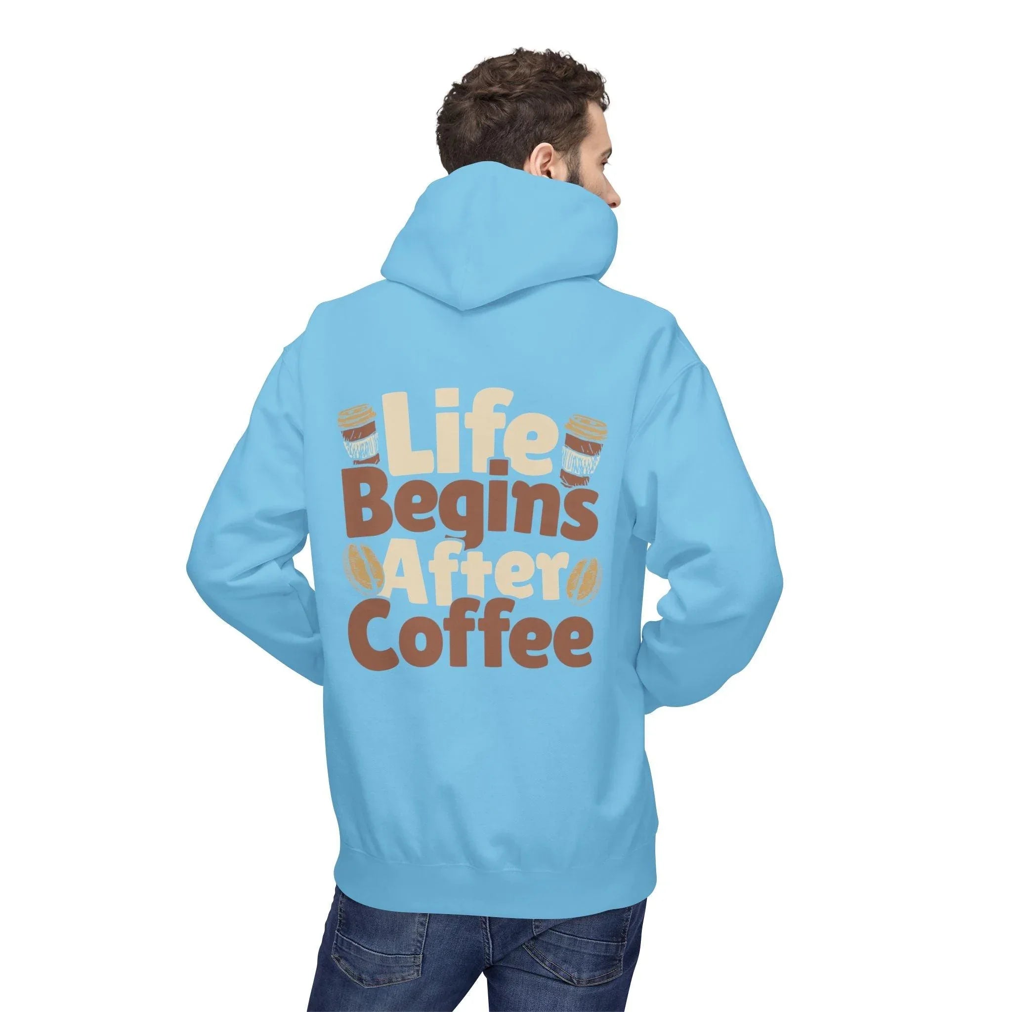 Cozy Life Begins After Coffee Fleece Pullover Hoodie