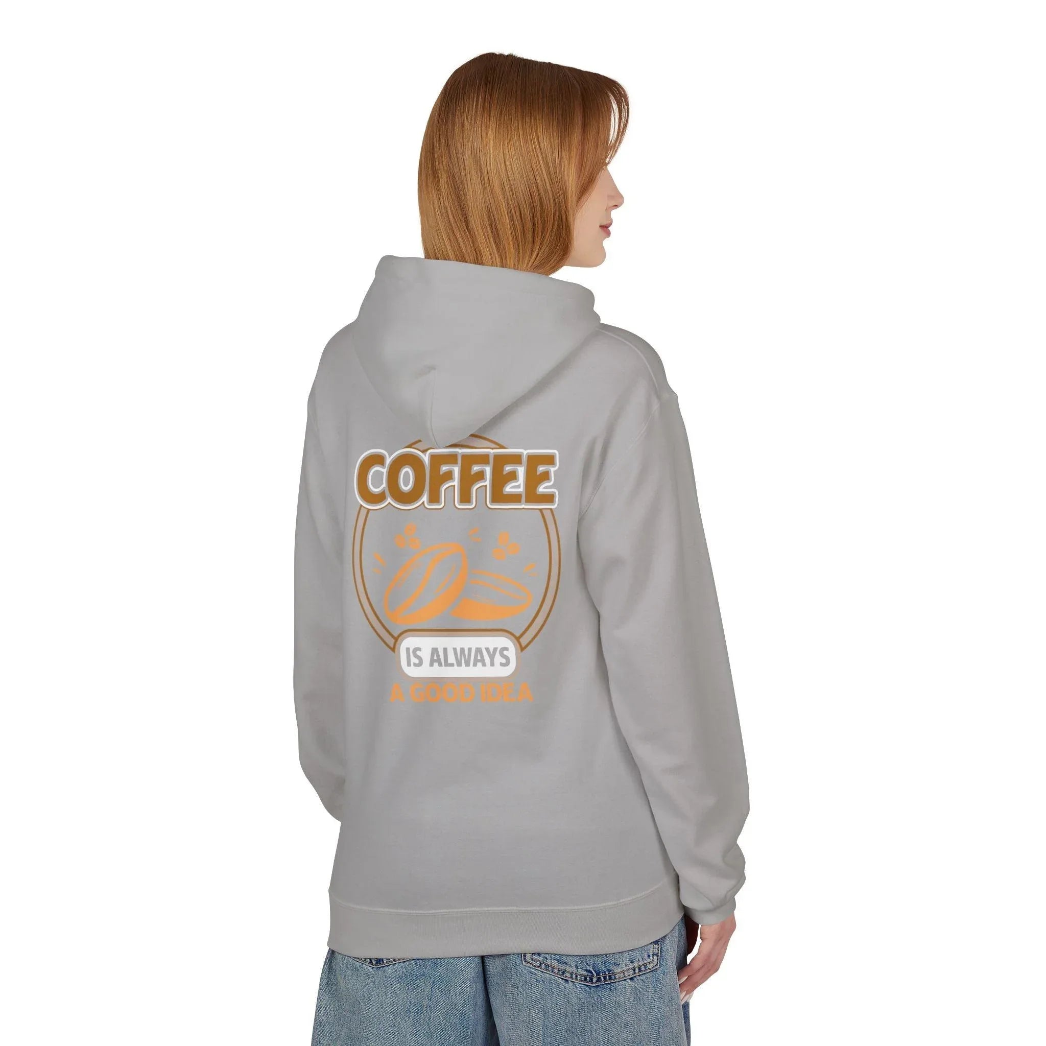 Cozy Up in Style: "Coffee Is Always A Good Idea" Fleece Hoodie