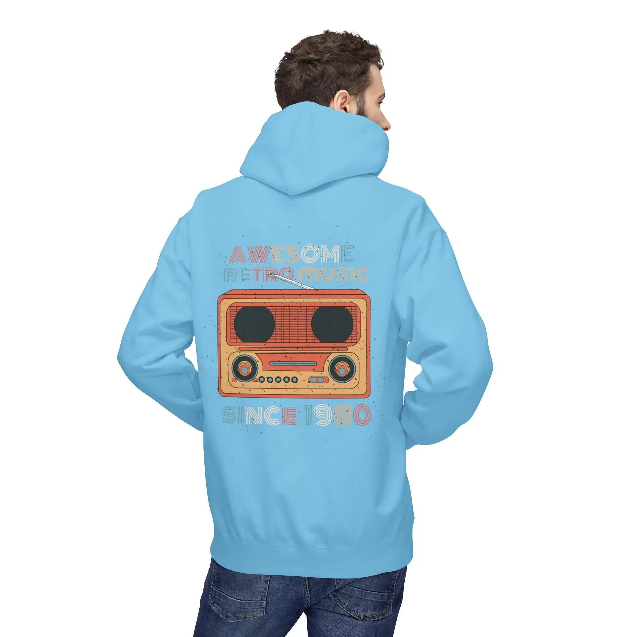 Stylish Retro Music Fleece Hoodie for Ultimate Comfort