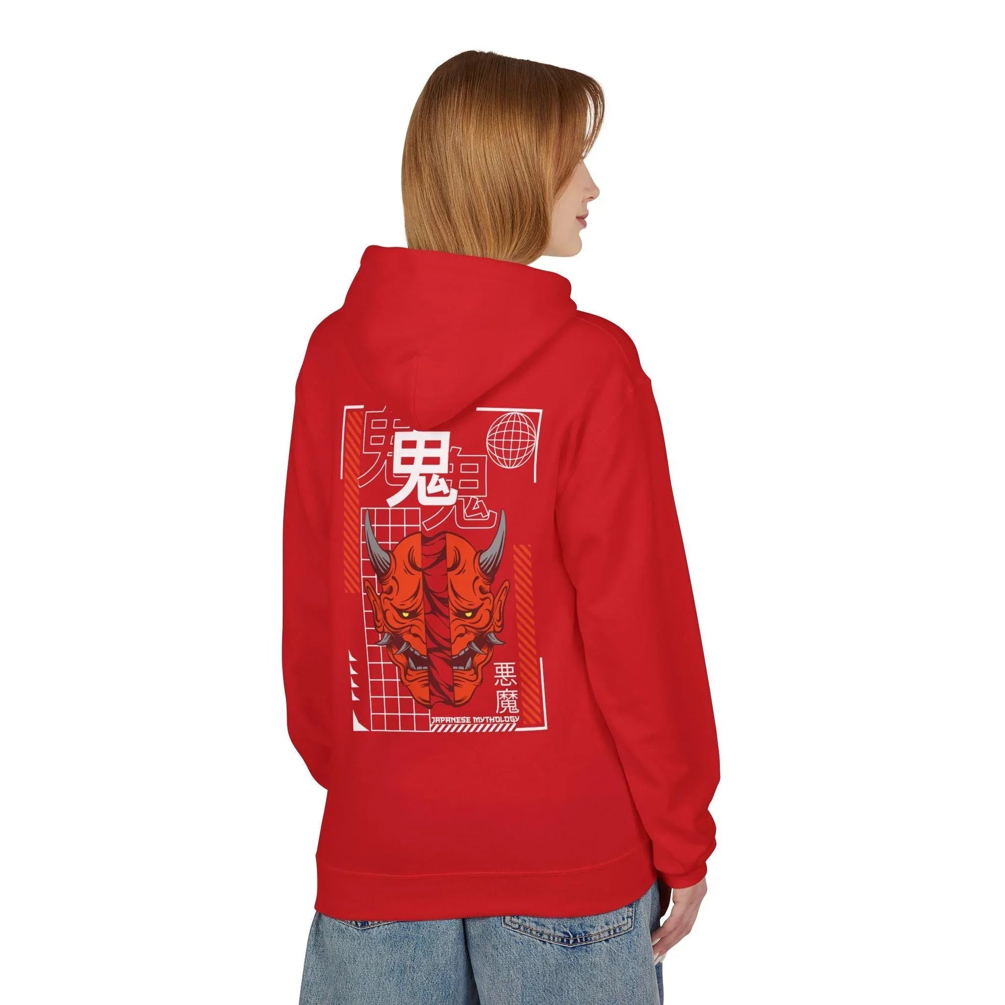 Oni Mask Streetwear Fleece Hoodie - Ultimate Comfort & Unique Style