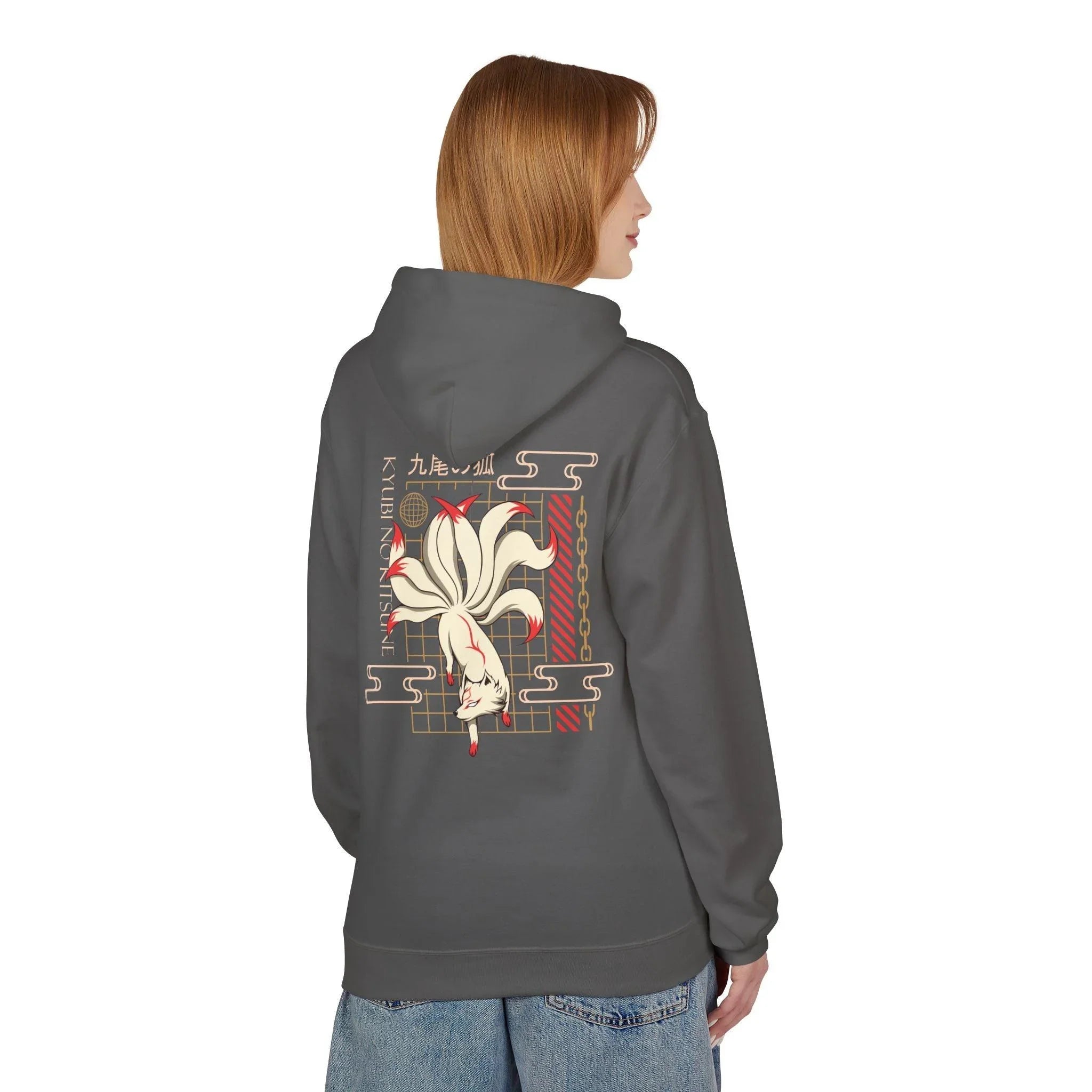 Kyubi No Kitsune Japanese Streetwear Fleece Hoodie – Ultimate Comfort Meets Stylish Design