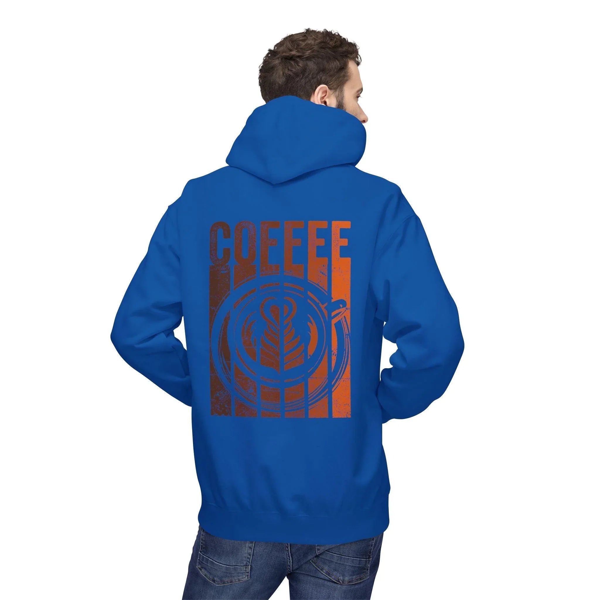 Chic Designer Coffee Fleece Pullover Hoodie for Ultimate Comfort