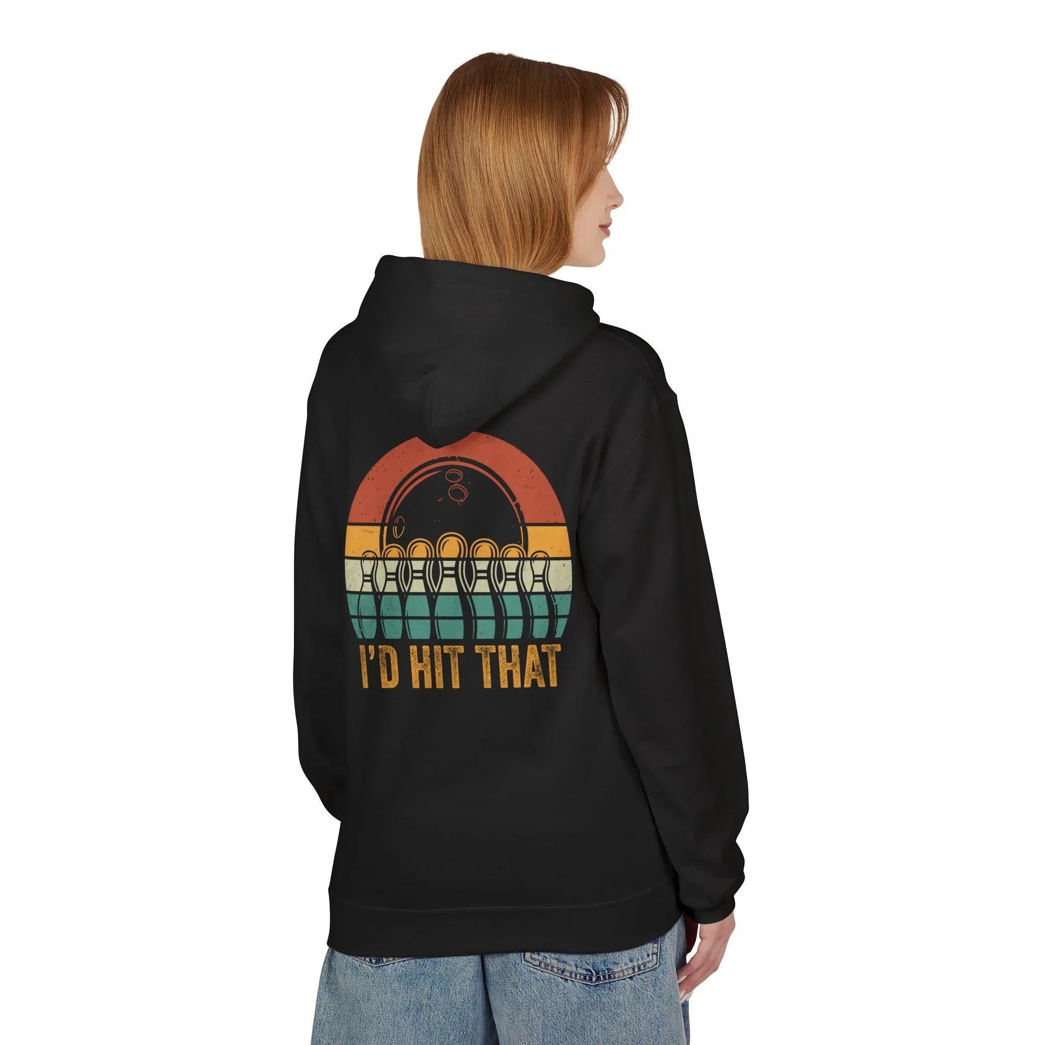 "I'd Hit That" Retro Bowling Cozy Fleece Hoodie for Ultimate Comfort
